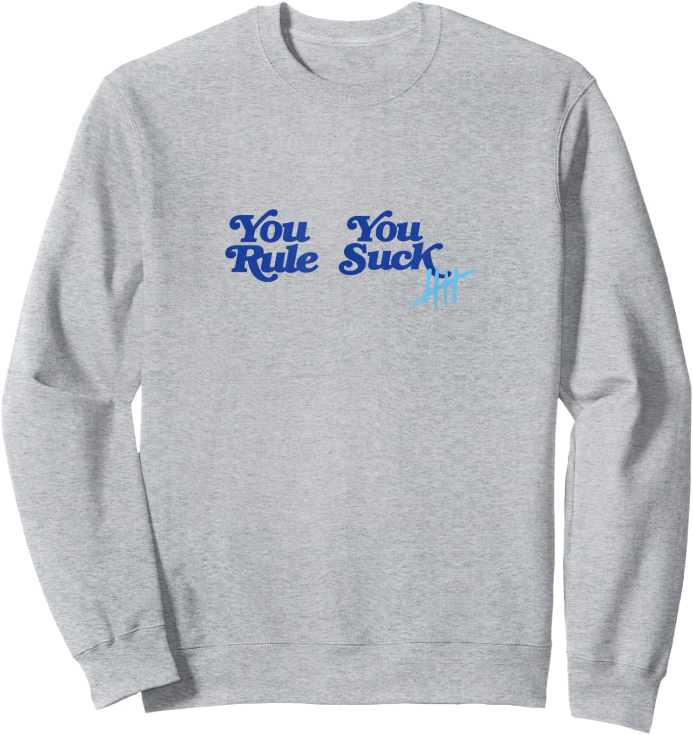 Stranger Things Scoops Ahoy - You Rule You Suck , White Sweatshirt - Sweatshirt | Ash