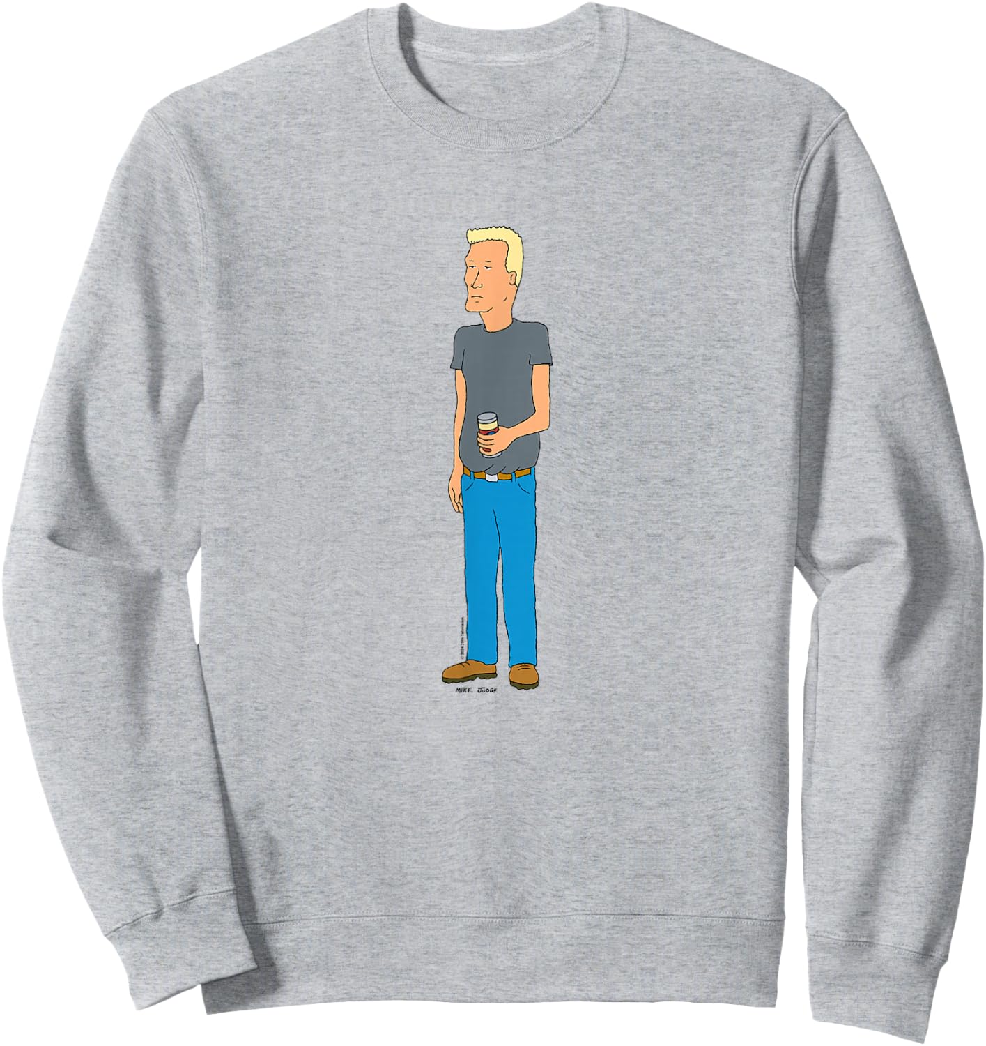 King Of The Hill Boomhauer Simple Standing Pose Sweatshirt - Sweatshirt | Ash
