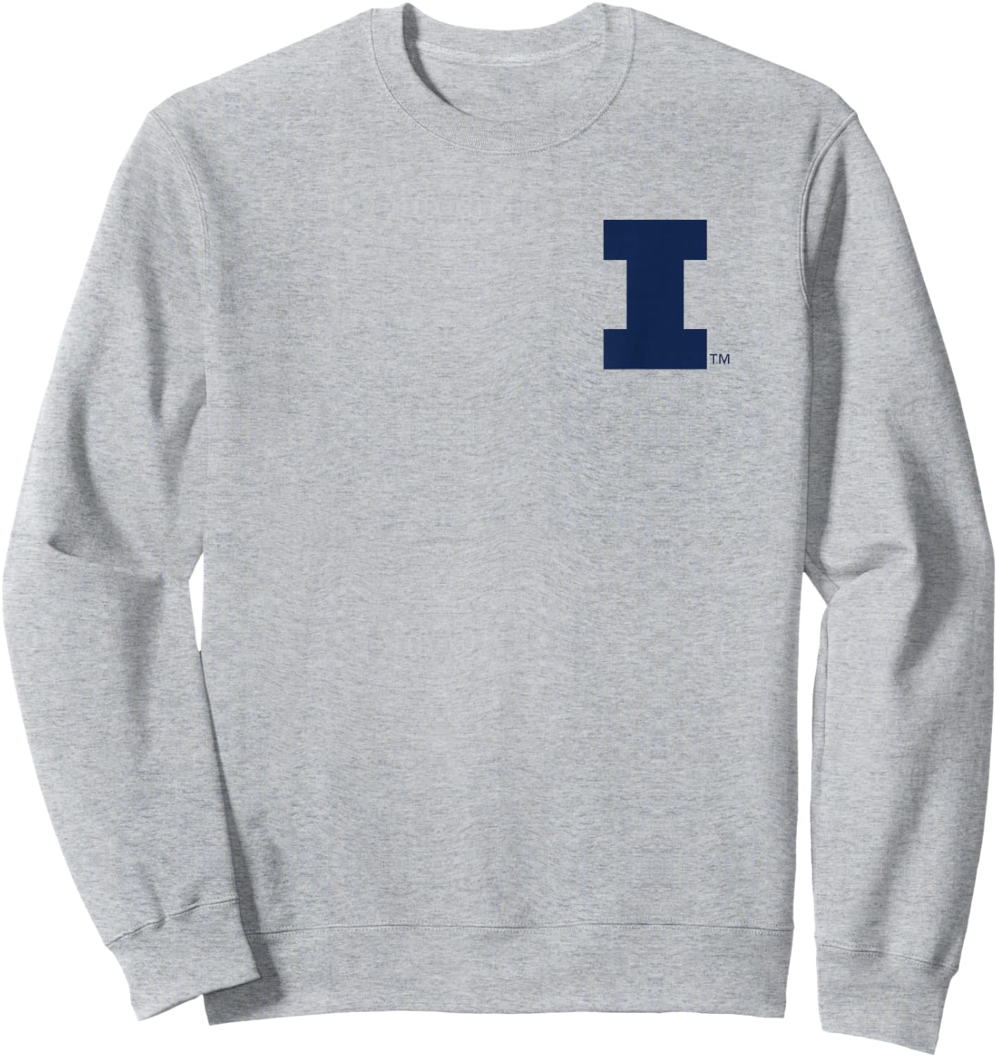 Illinois Fighting Illini Left Chest Icon Officially Licensed Sweatshirt - Sweatshirt | Ash