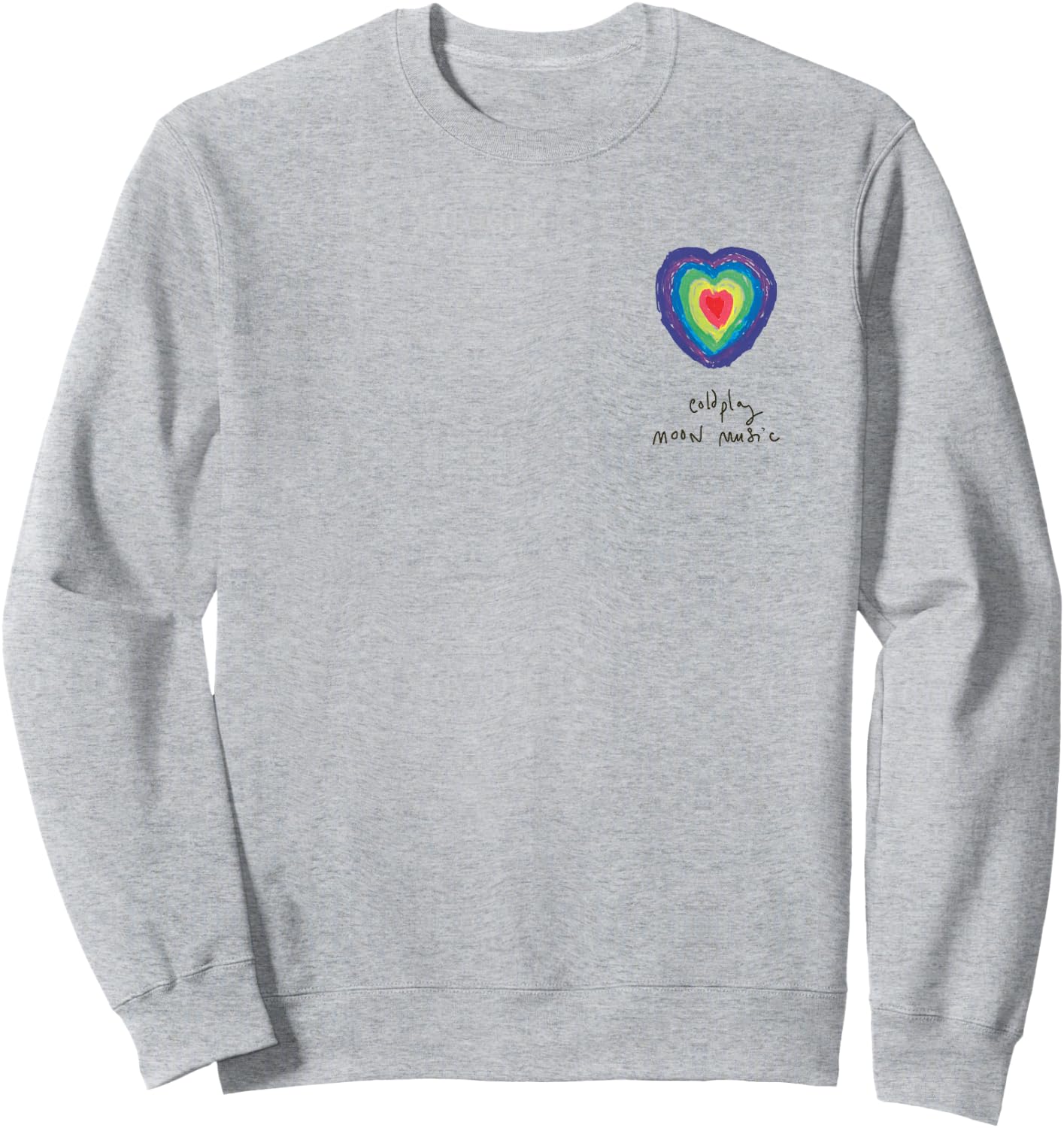 Coldplay Moon Music Heart Amazon Exclusive , White Sweatshirt - Sweatshirt | Ash