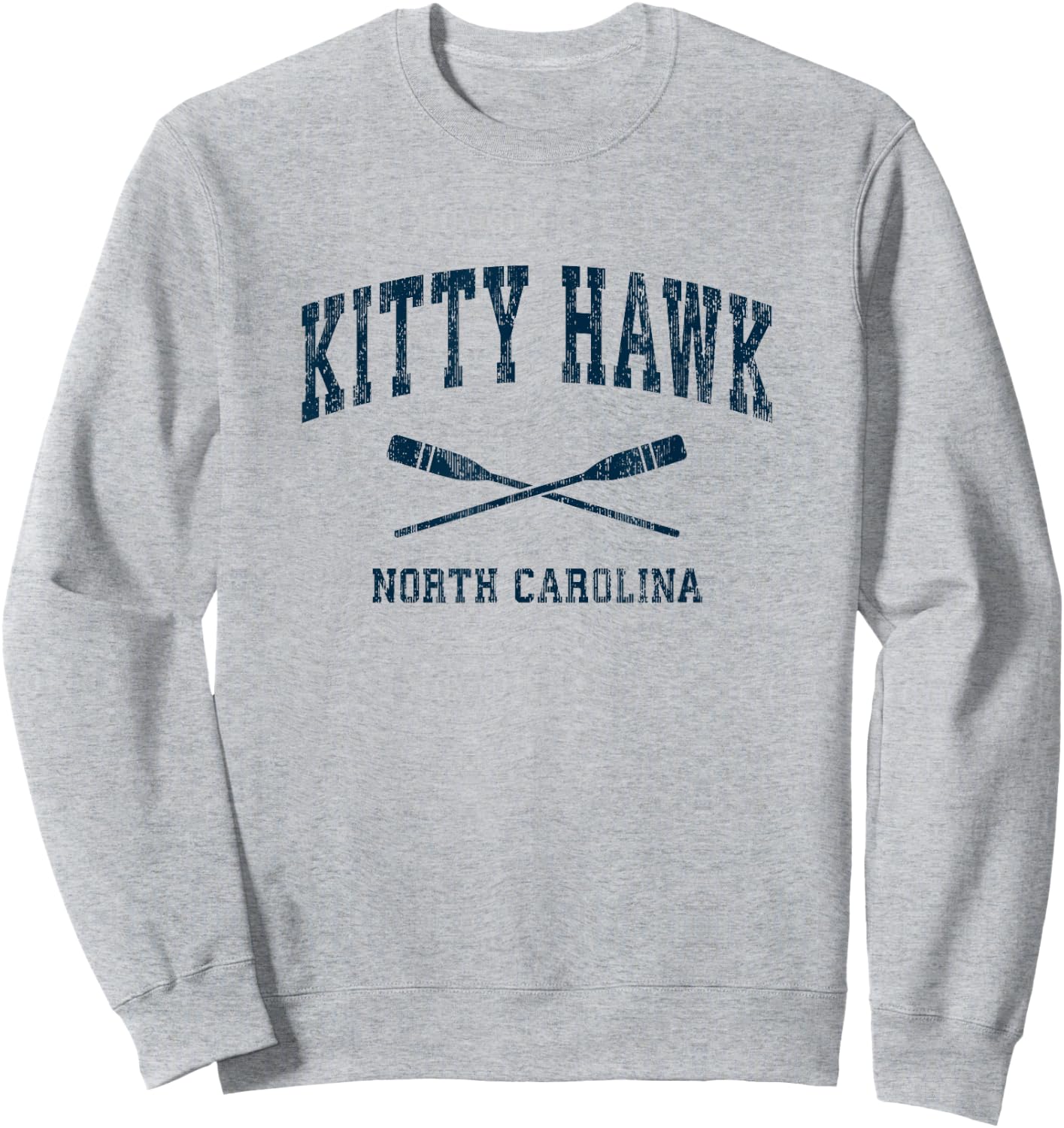 Kitty Hawk North Carolina Vintage Nautical Paddles Sports Oa Sweatshirt - Sweatshirt | Ash