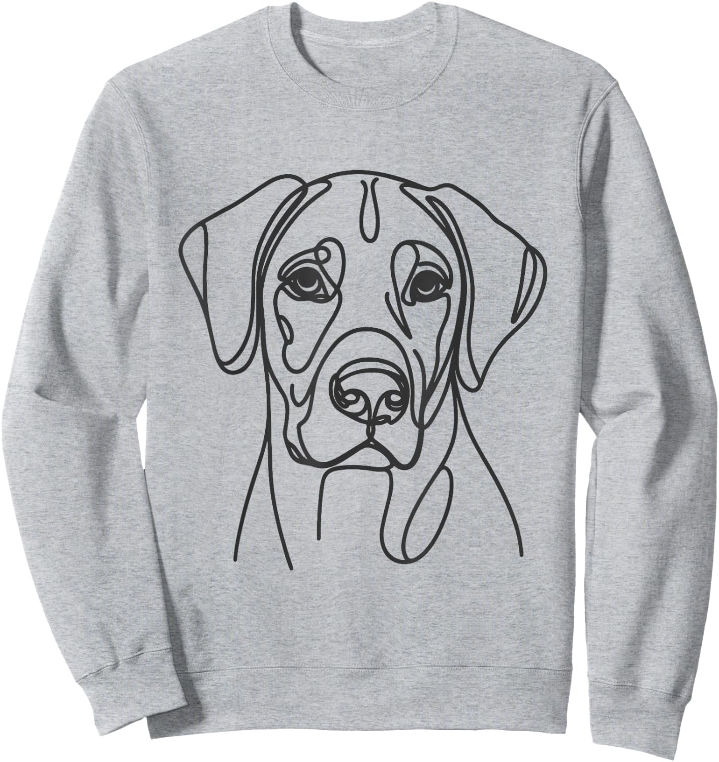 Line Art Dad Mom Dog Rhodesian Rigdeback Sweatshirt - Sweatshirt | Ash