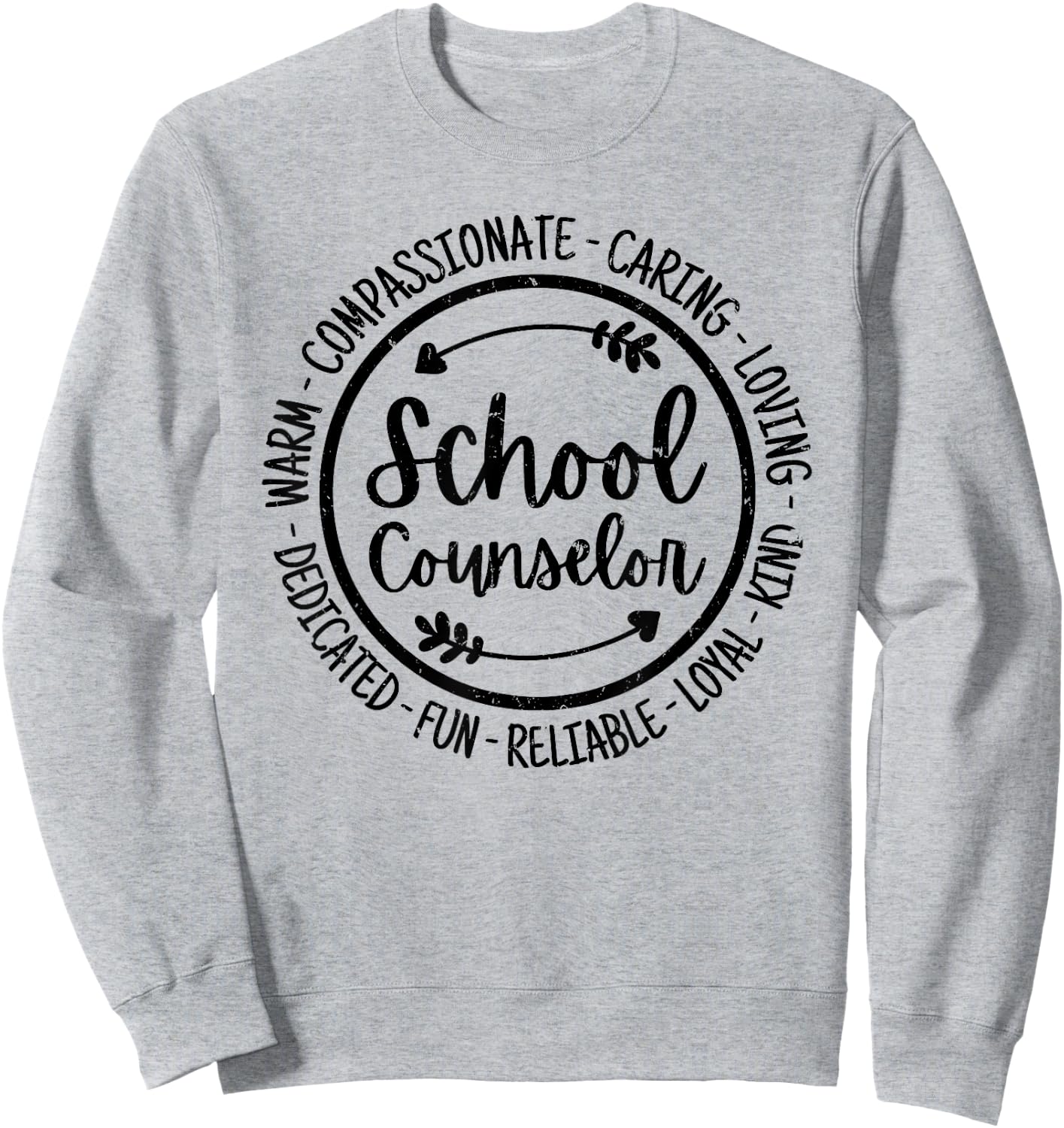 School Counselor Guidance Counselor Vintage Distressed Sweatshirt - Sweatshirt | Ash