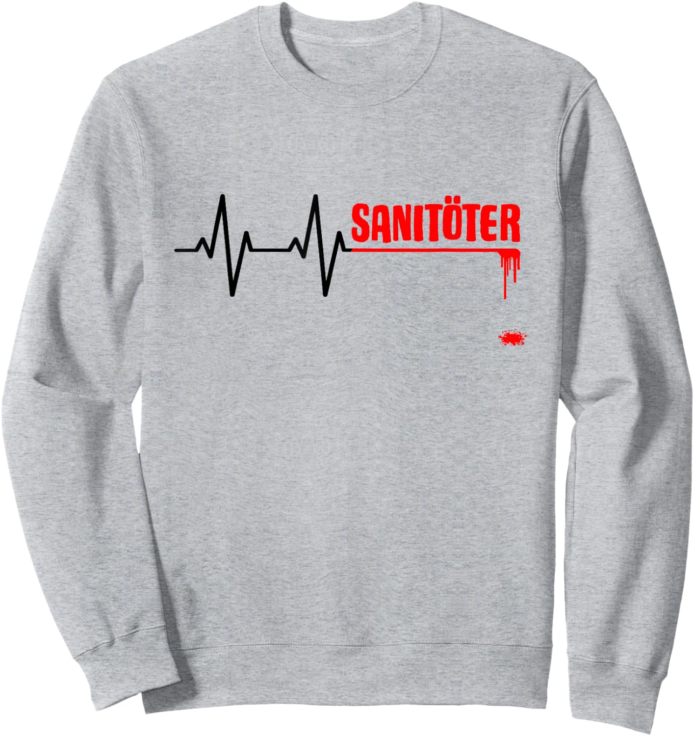 Rettungssanitäter Fun Shop - Sanitöter Notfallsanitäter Rettungssanitäter Sanitäter , Weiß, Klein, Männer, Halbarm, , Klassisch, V-Ausschnitt, 1 Count, 0 Taschen, EU 43, Maschinenwäsche Sweatshirt - Sweatshirt | Ash