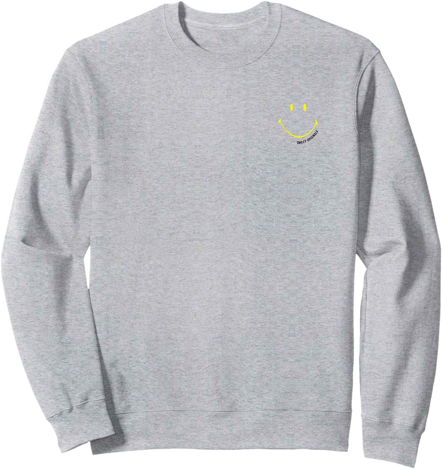 Smiley Originals Big Happy Smile Sweatshirt - Sweatshirt | Ash