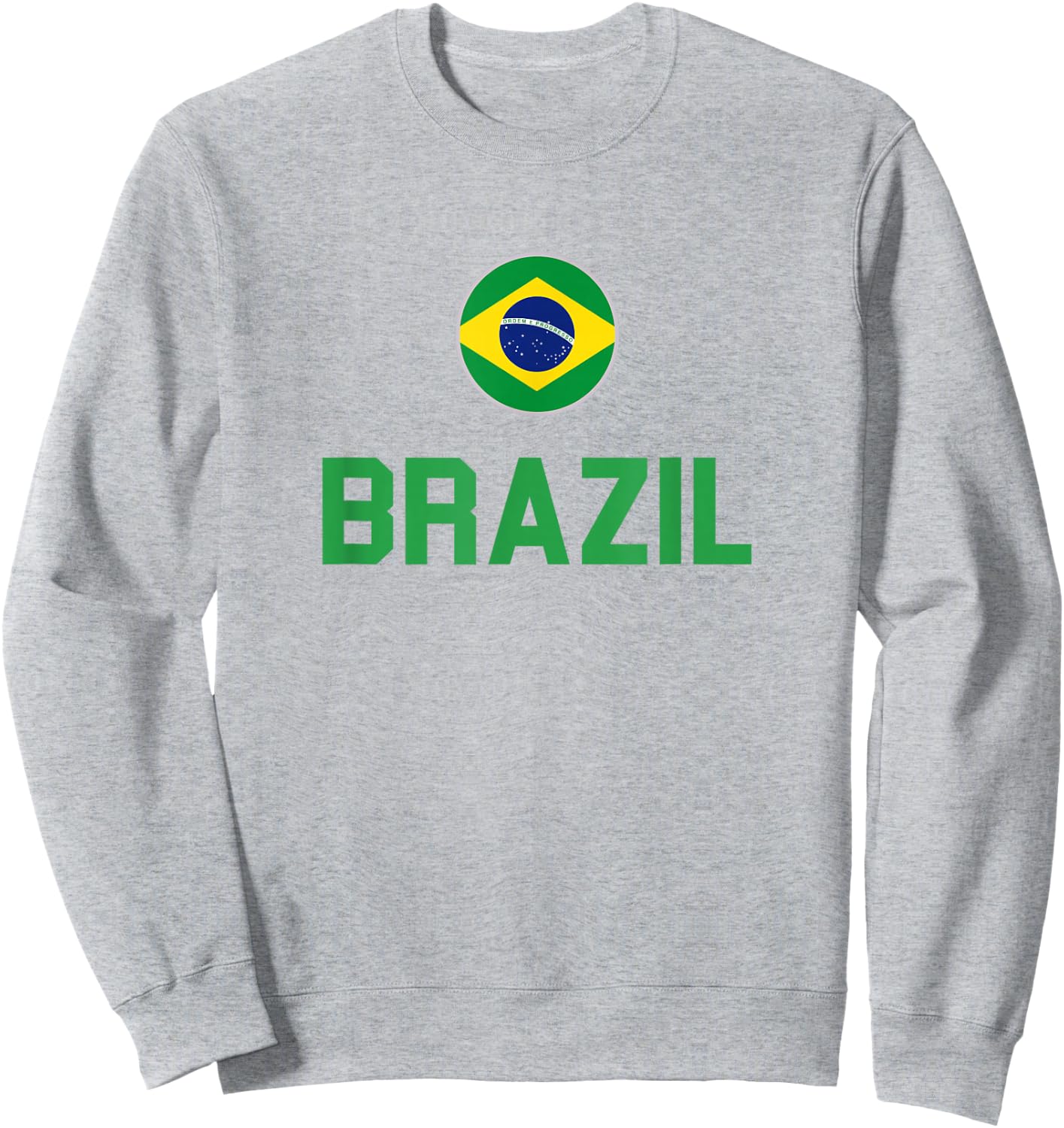 Brazil 2024 Brazilian Flag Proud , yellow Sweatshirt - Sweatshirt | Ash