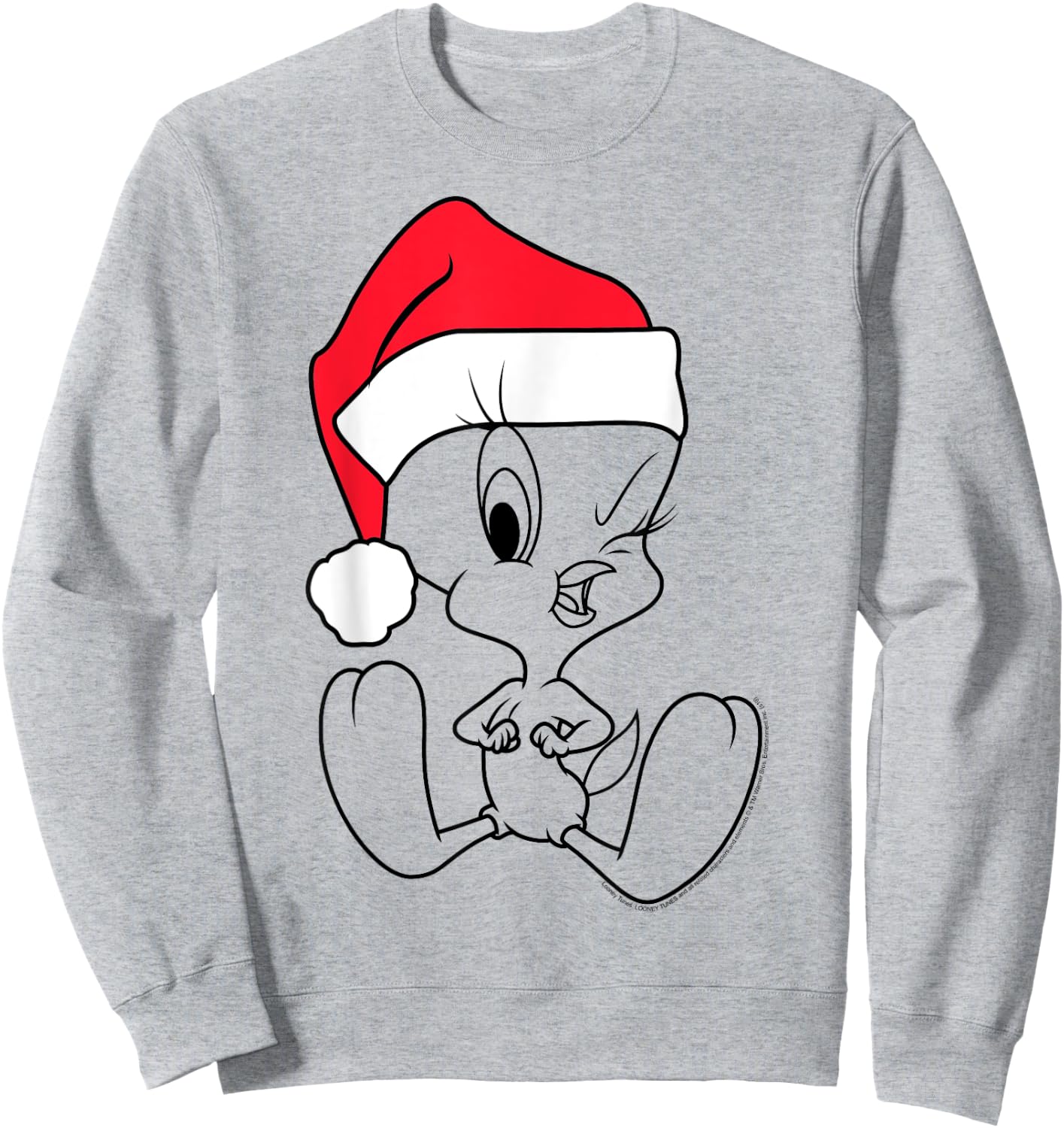 Looney Tunes Christmas Tweety Bird Line Art Sweatshirt - Sweatshirt | Ash