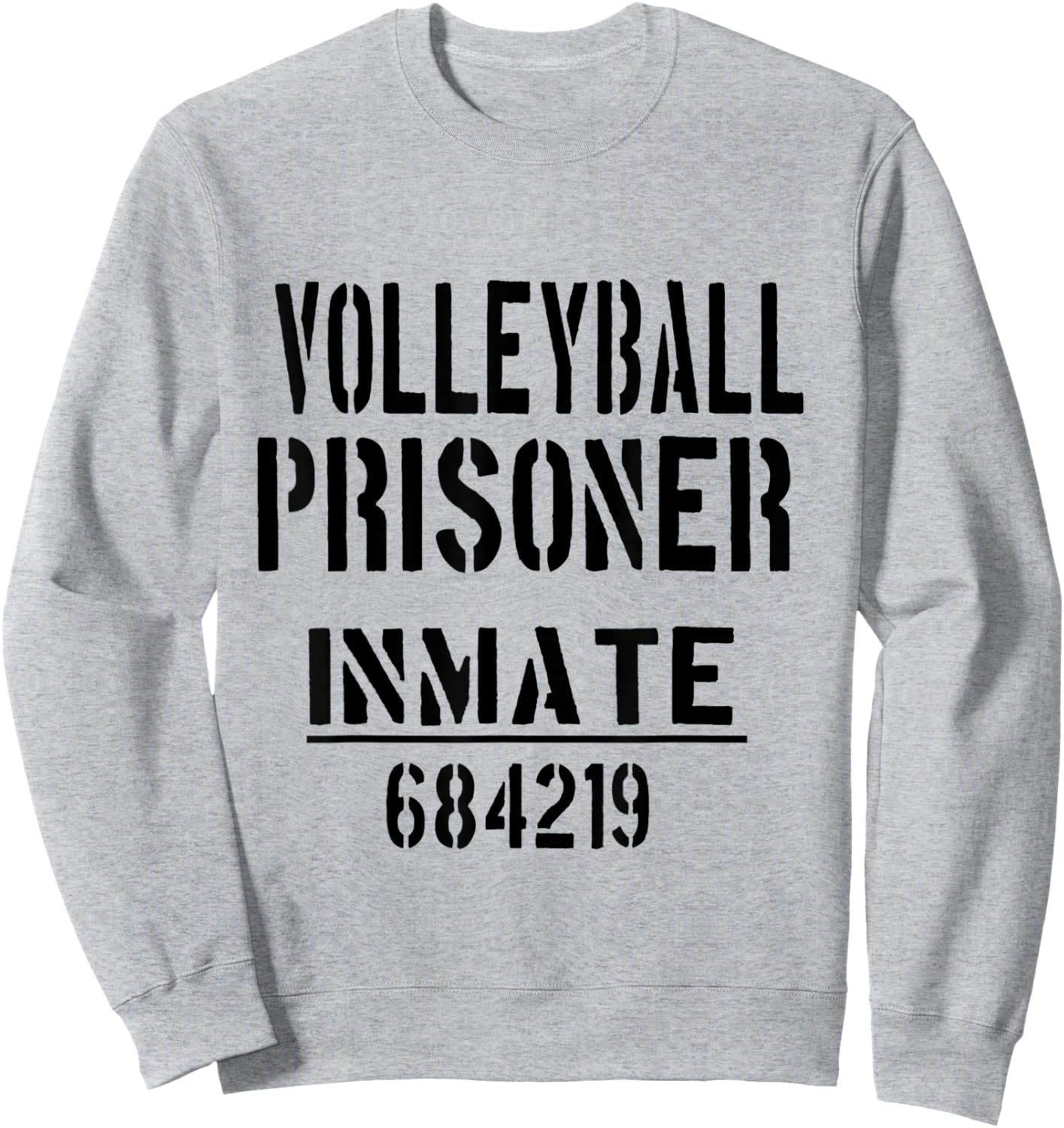 Volleyball Halloween Costume - Funny Prisoner Jail Inmate Sweatshirt - Sweatshirt | Ash