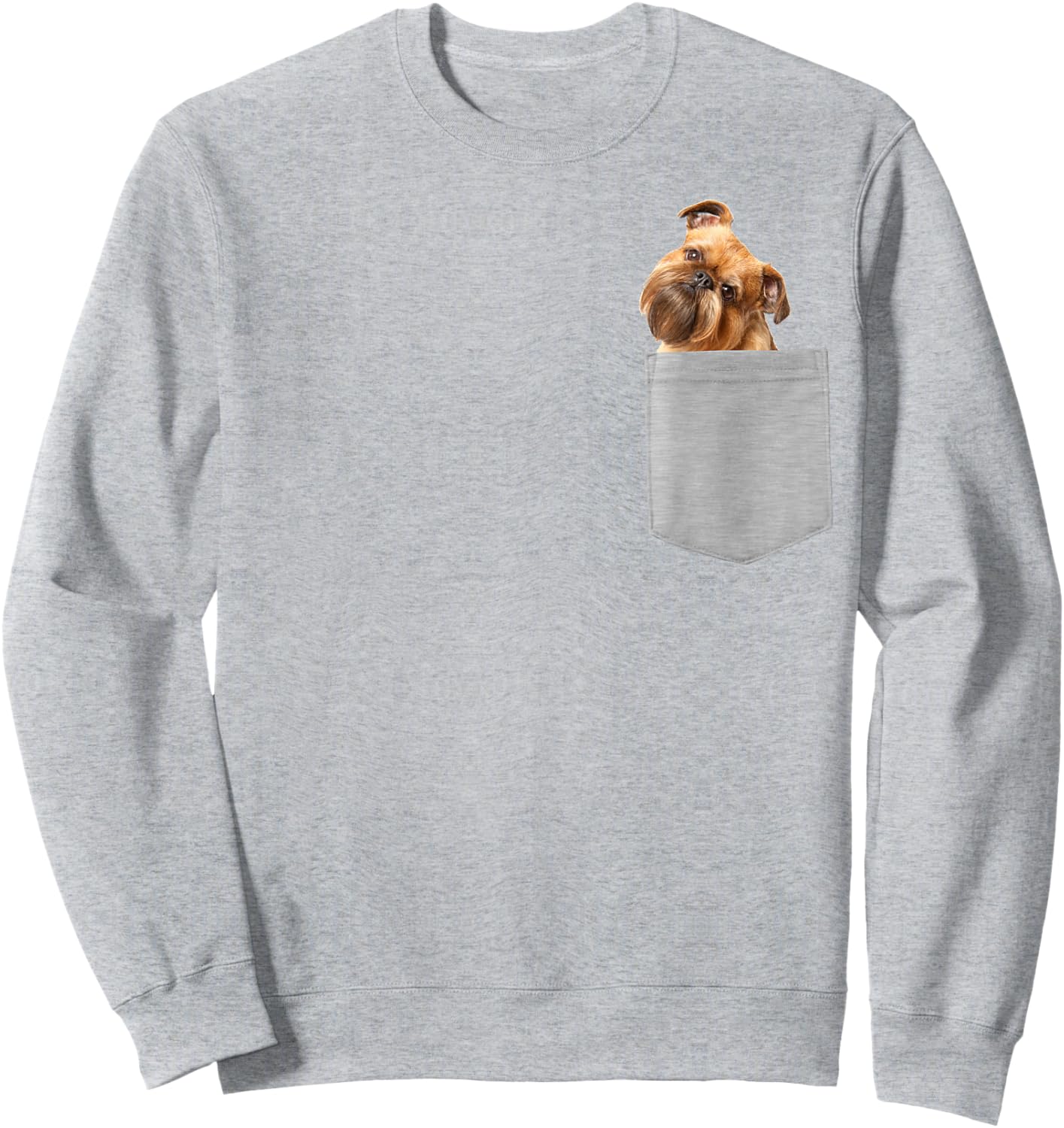 Dog in Your Pocket Brussels Griffon Men Women Girls Kids Sweatshirt - Sweatshirt | Ash