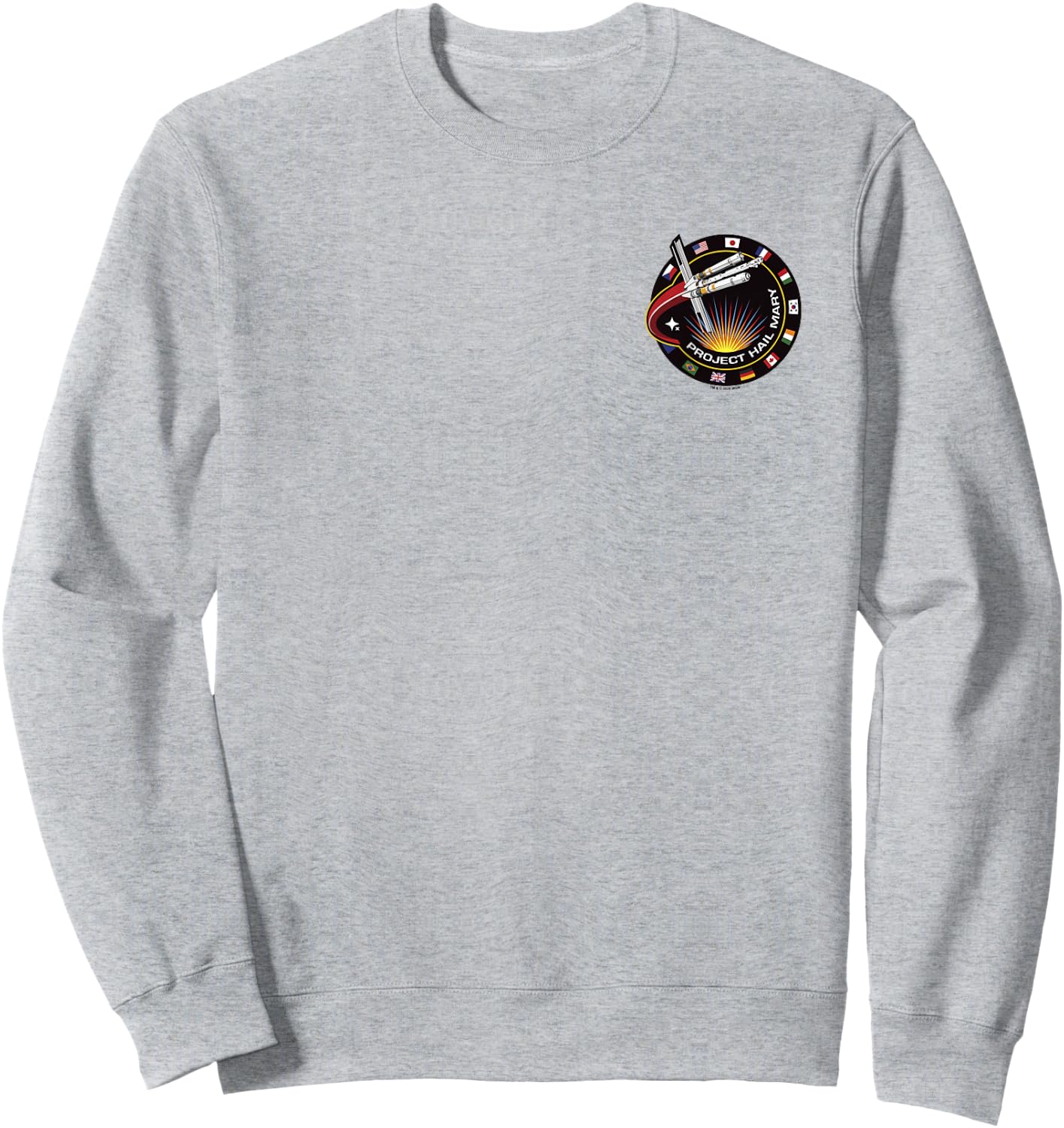 Project Hail Mary Mission Badge Pocket Logo Sweatshirt - Sweatshirt | Ash