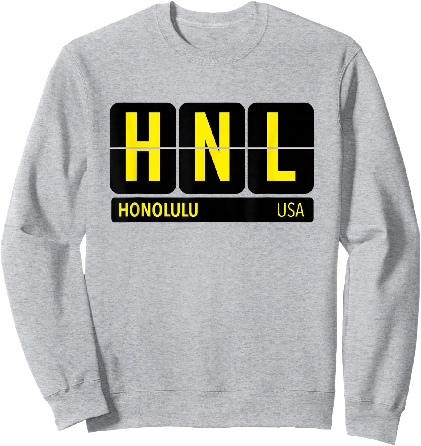 HNL Honolulu Hawaii USA Travel Souvenir Yellow Sweatshirt - Sweatshirt | Ash