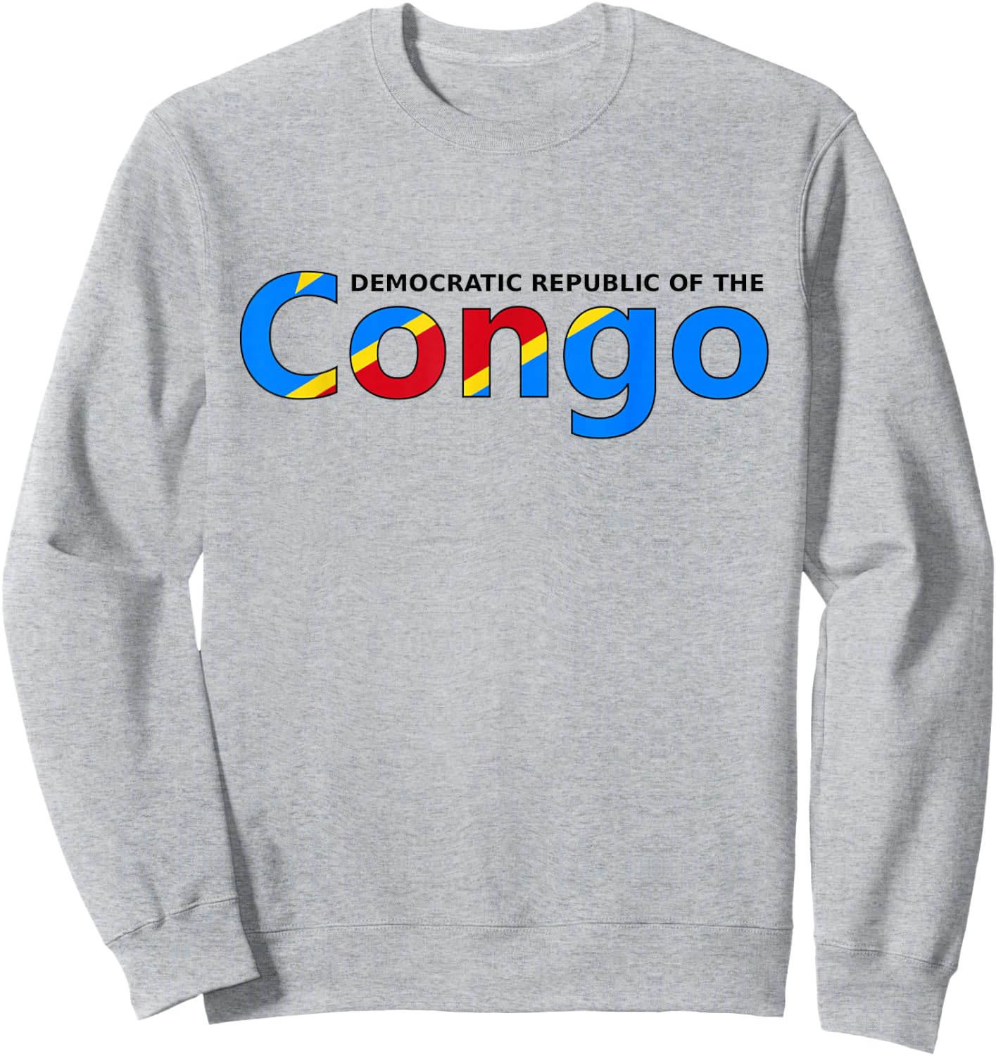 Congolese Flag of The DRC African Men Women Kids Congo Sweatshirt - Sweatshirt | Ash