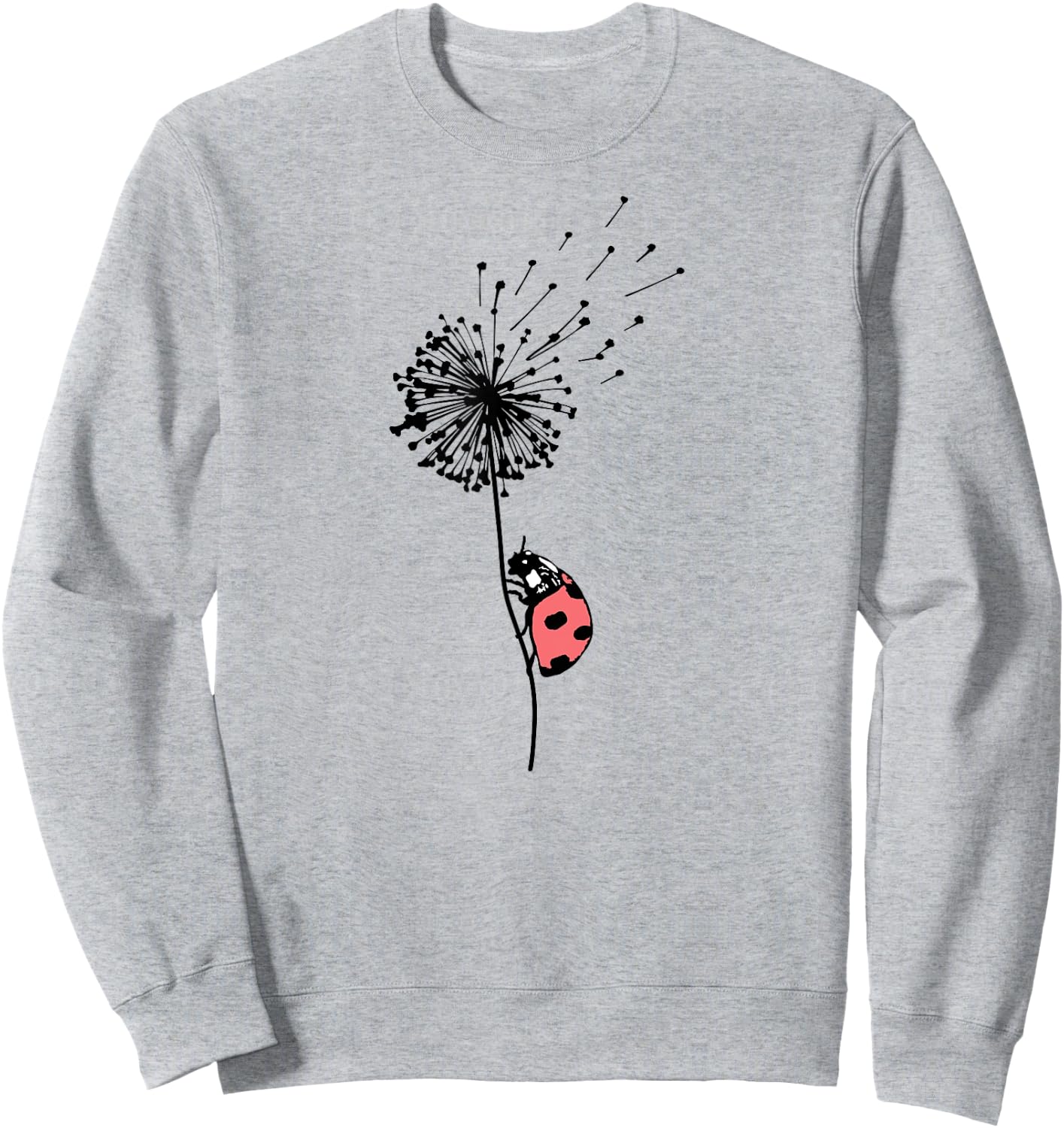 Ladybird on Dandelion Sweatshirt - Sweatshirt | Ash