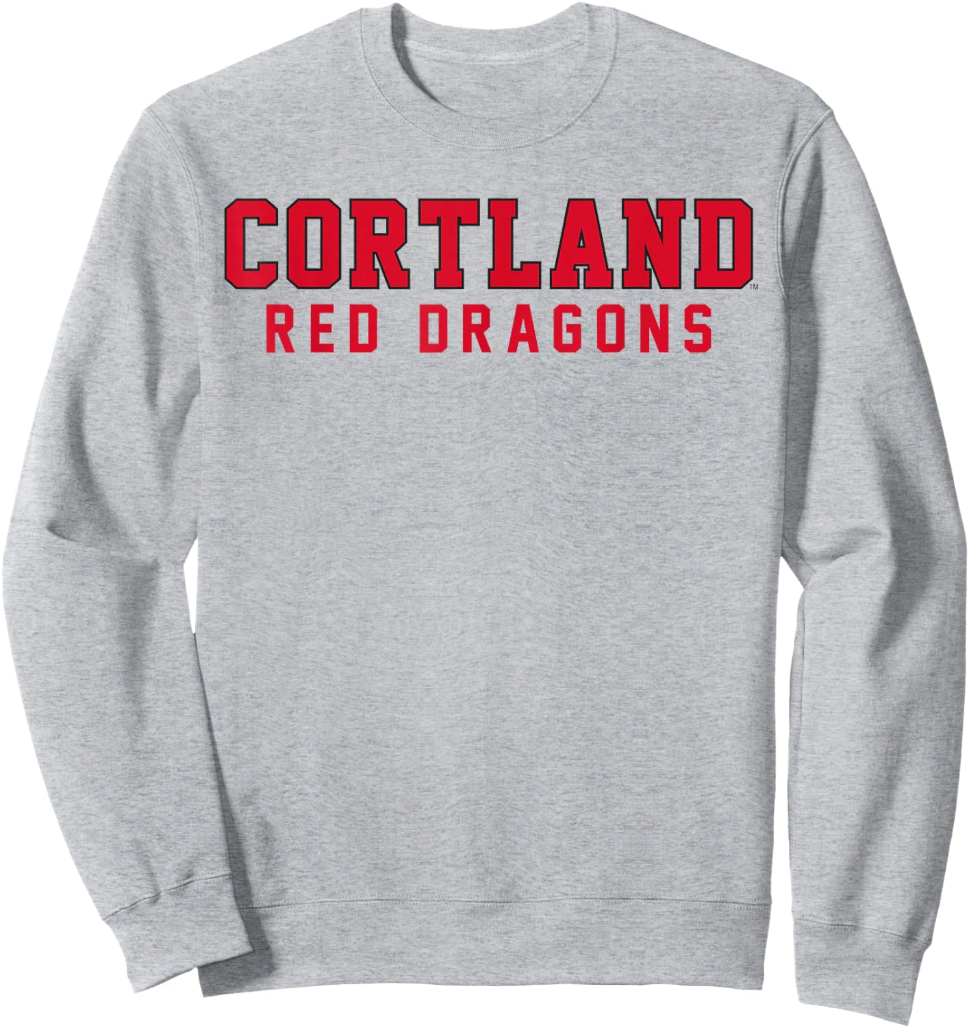 SUNY Cortland Red Dragons Classic Collegiate Text Sweatshirt - Sweatshirt | Ash