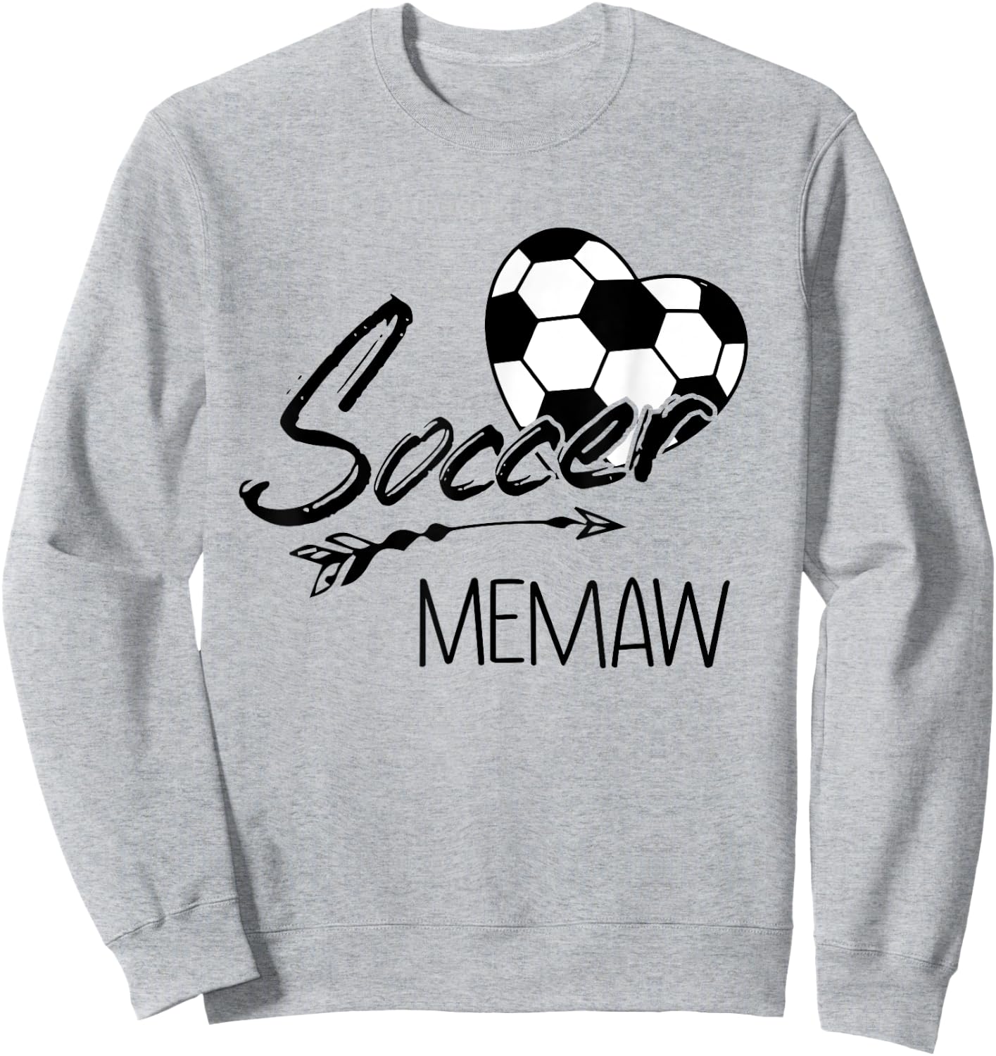 Soccer Memaw Grandma Gift Sweatshirt - Sweatshirt | Ash