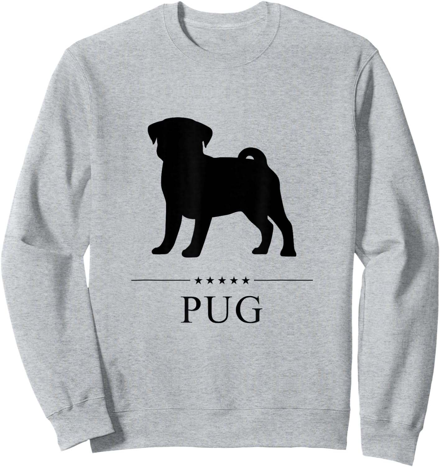Pug Black Silhouette Sweatshirt - Sweatshirt | Ash