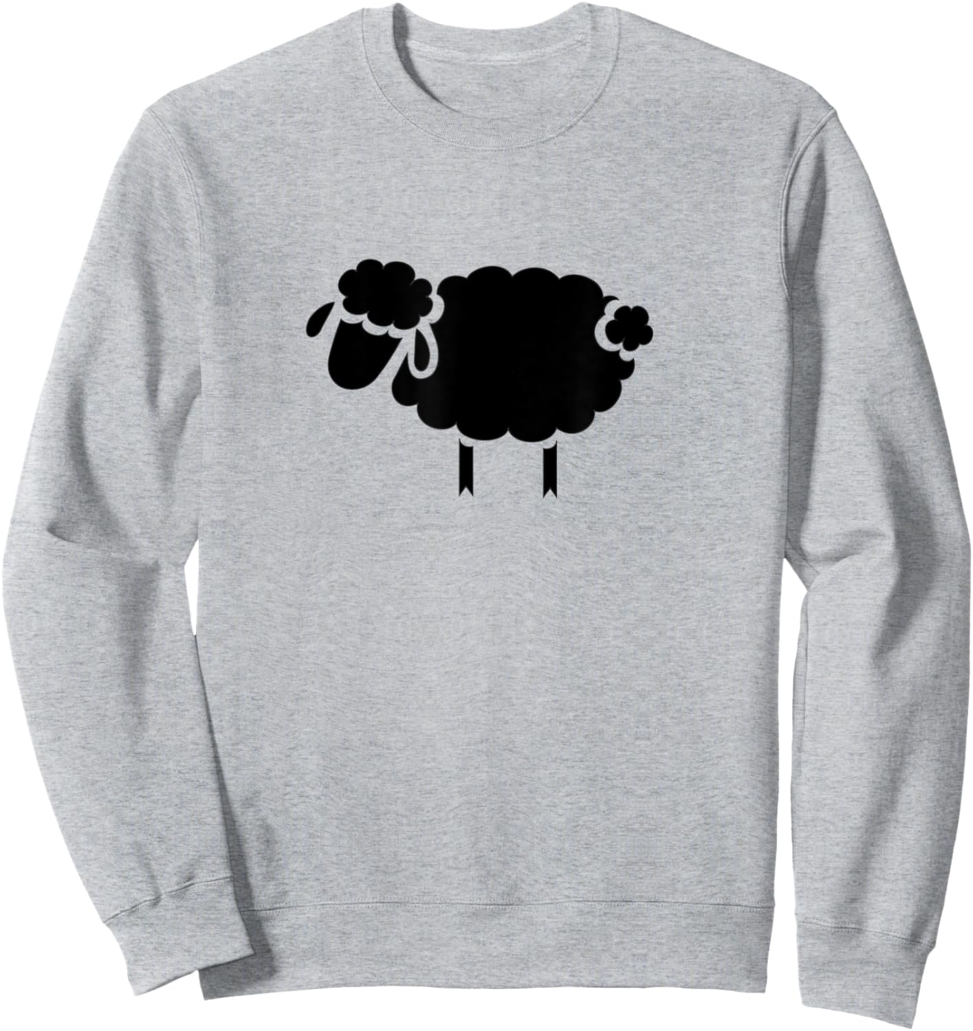 Black Sheep Silhouette Design Sweatshirt - Sweatshirt | Ash