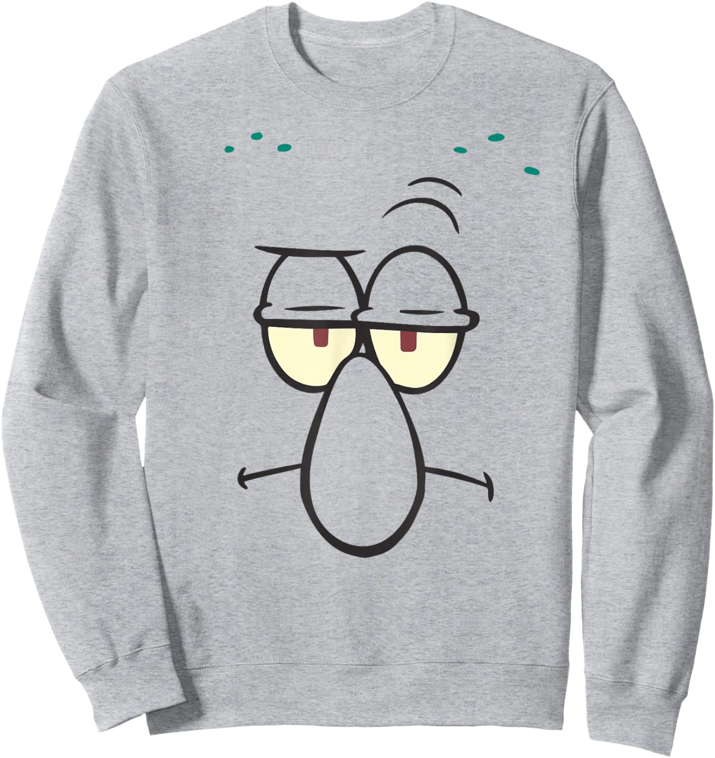 Spongebob Squarepants Halloween Squidward Big Face Costume Sweatshirt - Sweatshirt | Ash