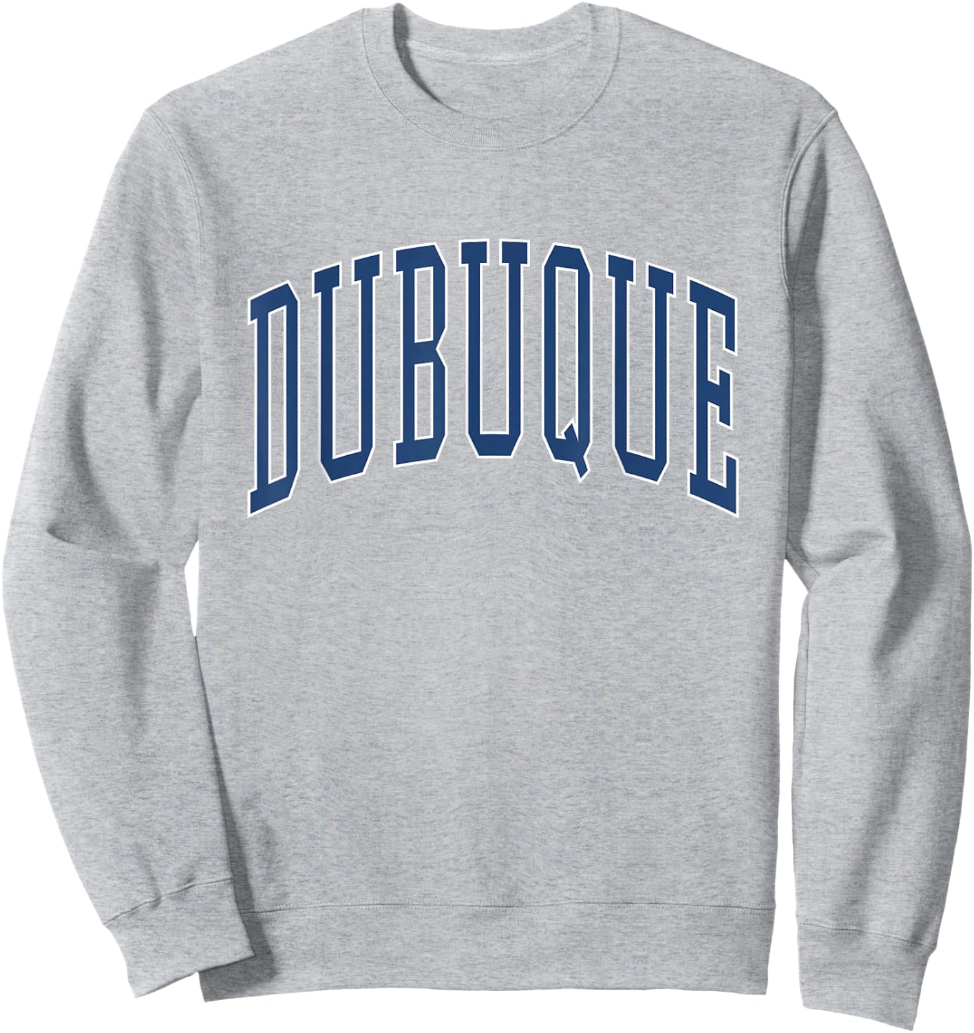 Dubuque Iowa Vintage Collegiate Grey Sweatshirt - Sweatshirt | Ash
