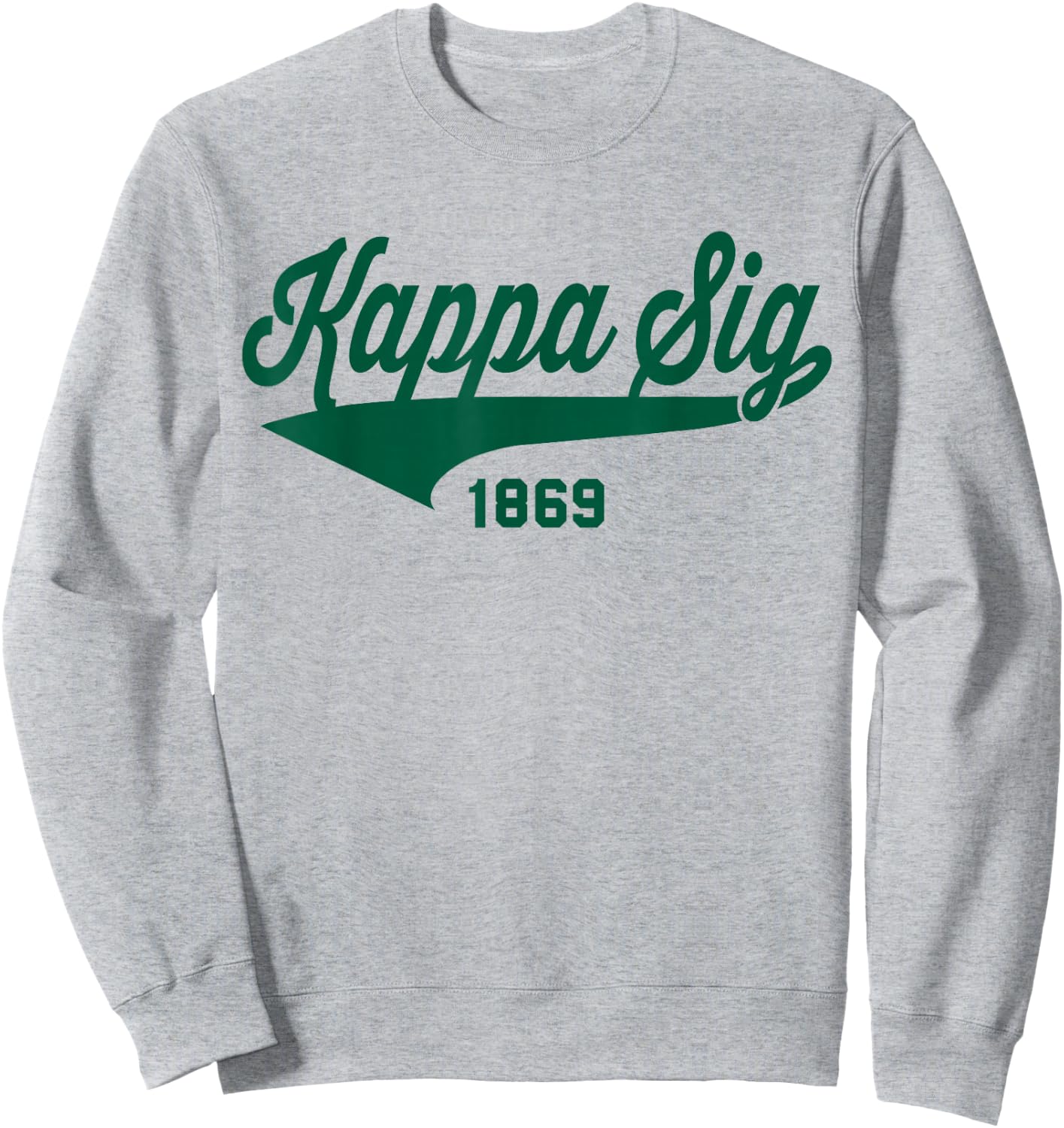 Kappa Sigma Officially Licensed Emerald Green Retro Script Sweatshirt - Sweatshirt | Ash