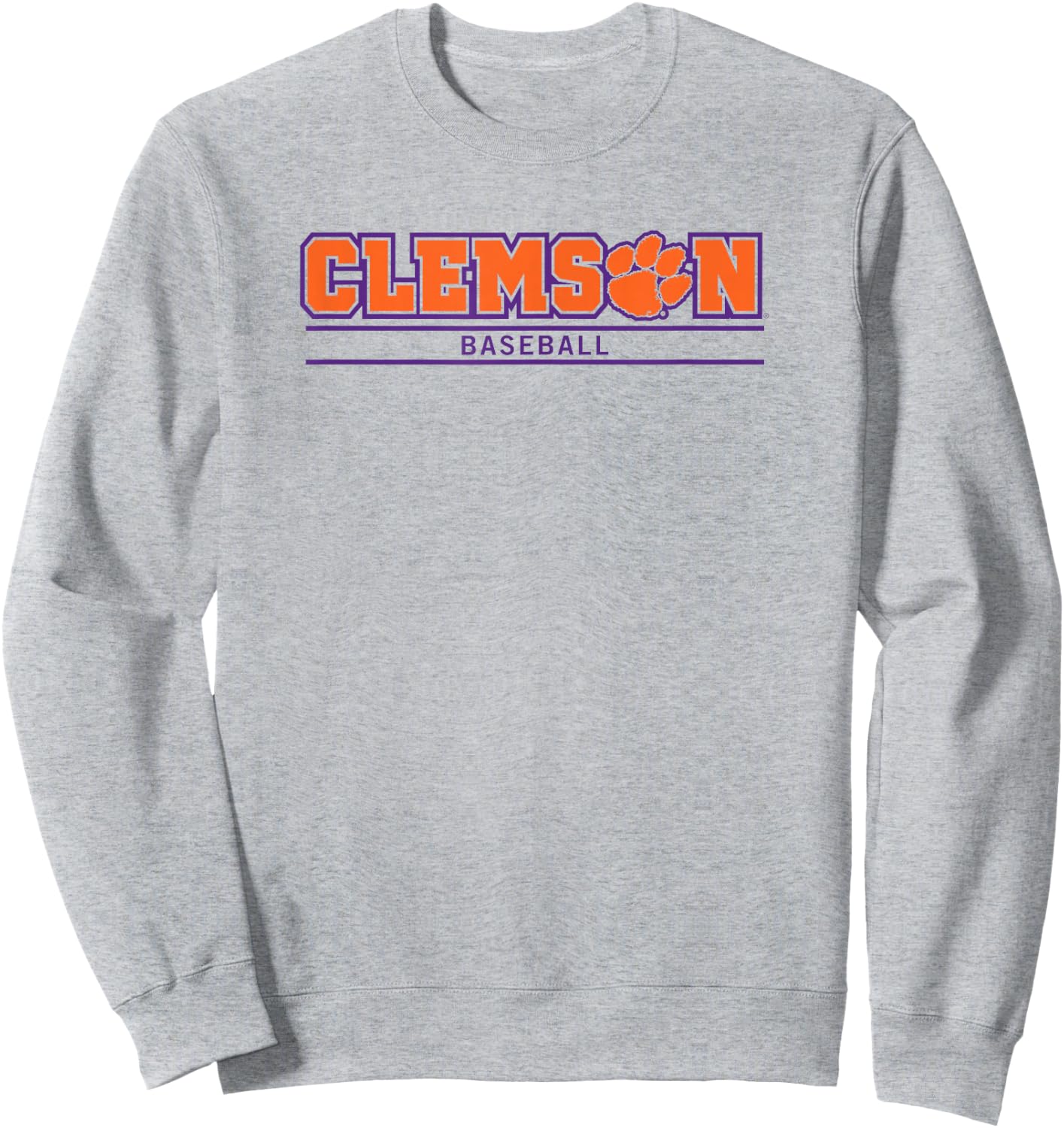 Clemson Tigers Baseball Athletics White Officially Licensed Sweatshirt - Sweatshirt | Ash