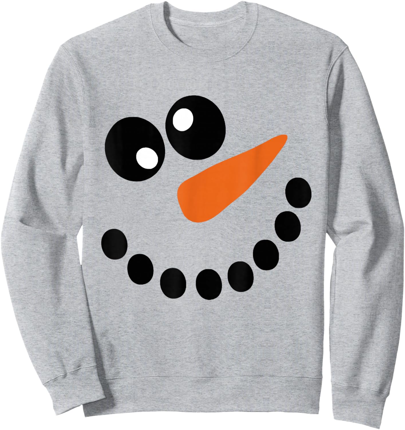 Winter Snowman Face Christmas Xmas For Kids Sweatshirt - Sweatshirt | Ash