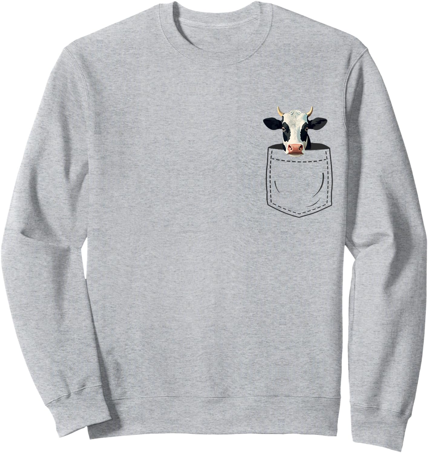Cow in Pocket Sweatshirt - Sweatshirt | Ash