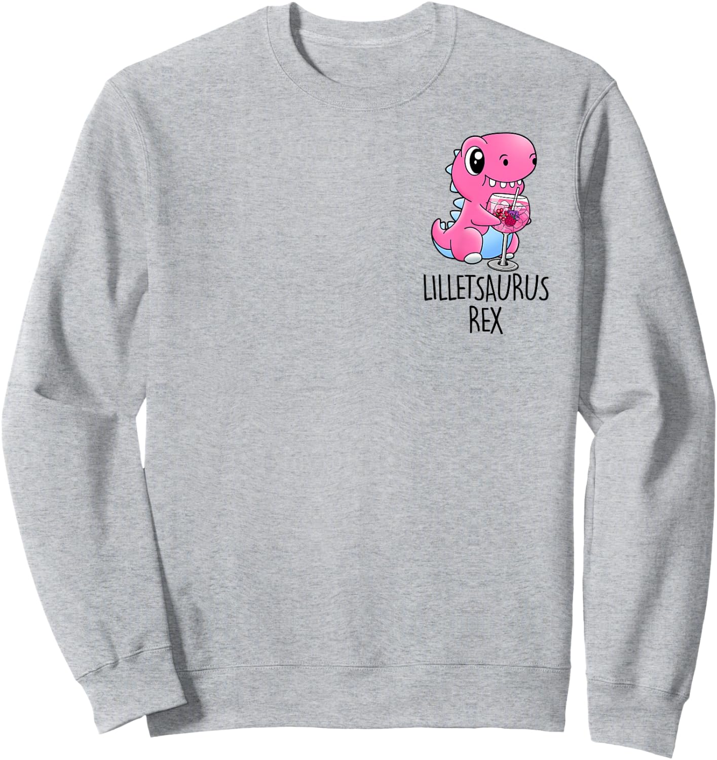 LILLETSAURUS REX Dino Wildberry Cocktail Sweatshirt - Sweatshirt | Ash