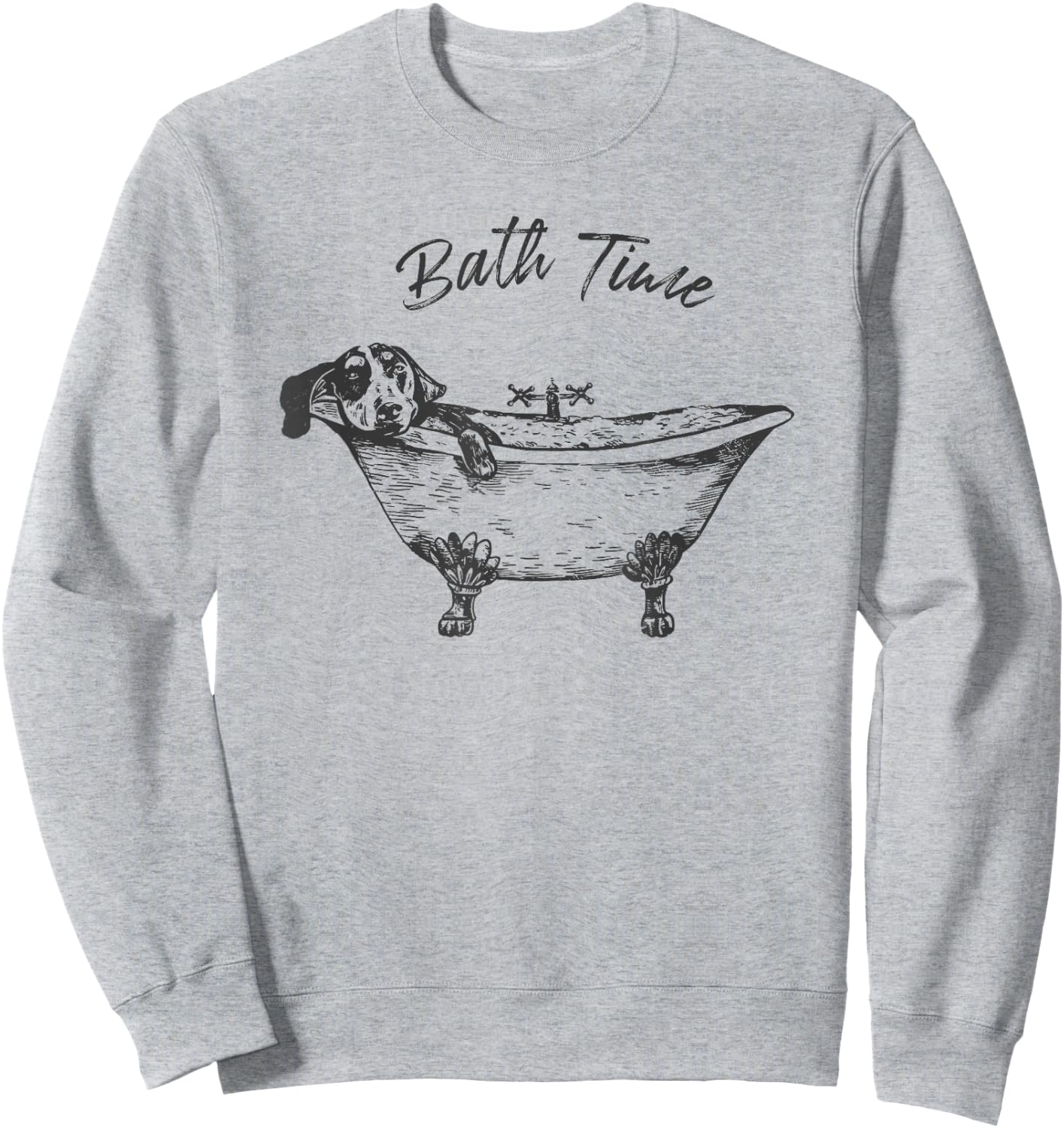 Dog Taking A Bath Dachshund Bathtub Spa Relaxing Bath Time Sweatshirt - Sweatshirt | Ash