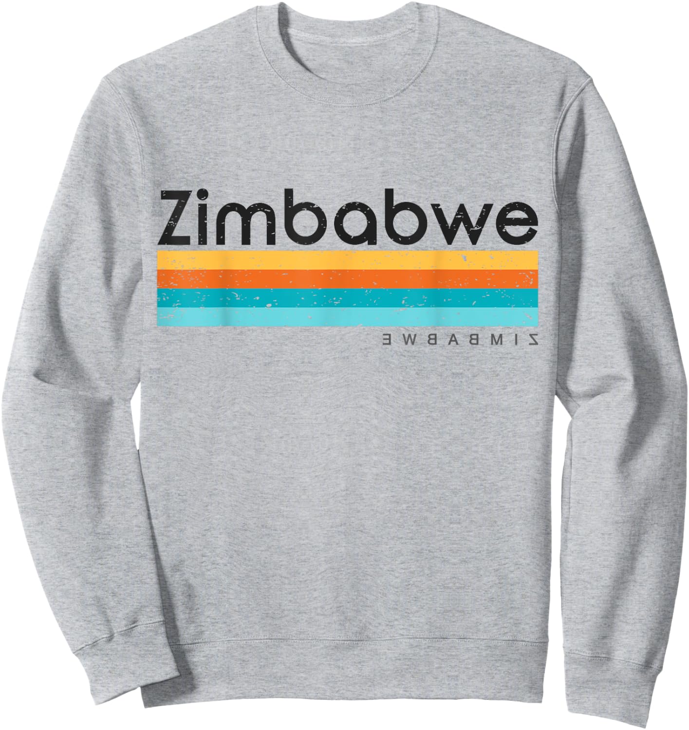 Vintage Retro Zimbabwe Design Sweatshirt - Sweatshirt | Ash