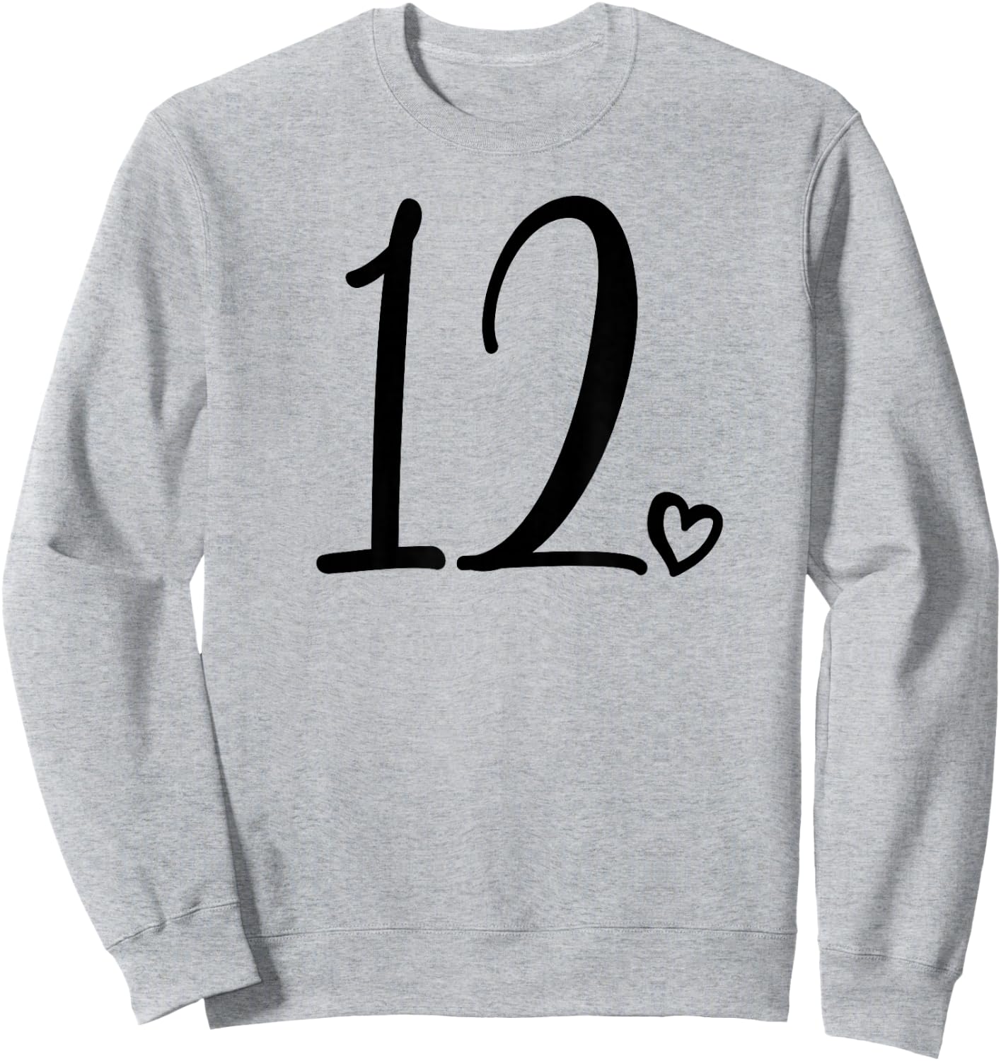 12. Geburtstag Kinder Mädchen Zwölf niedliche Zahl 12 Jahre alt Sweatshirt - Sweatshirt | Ash