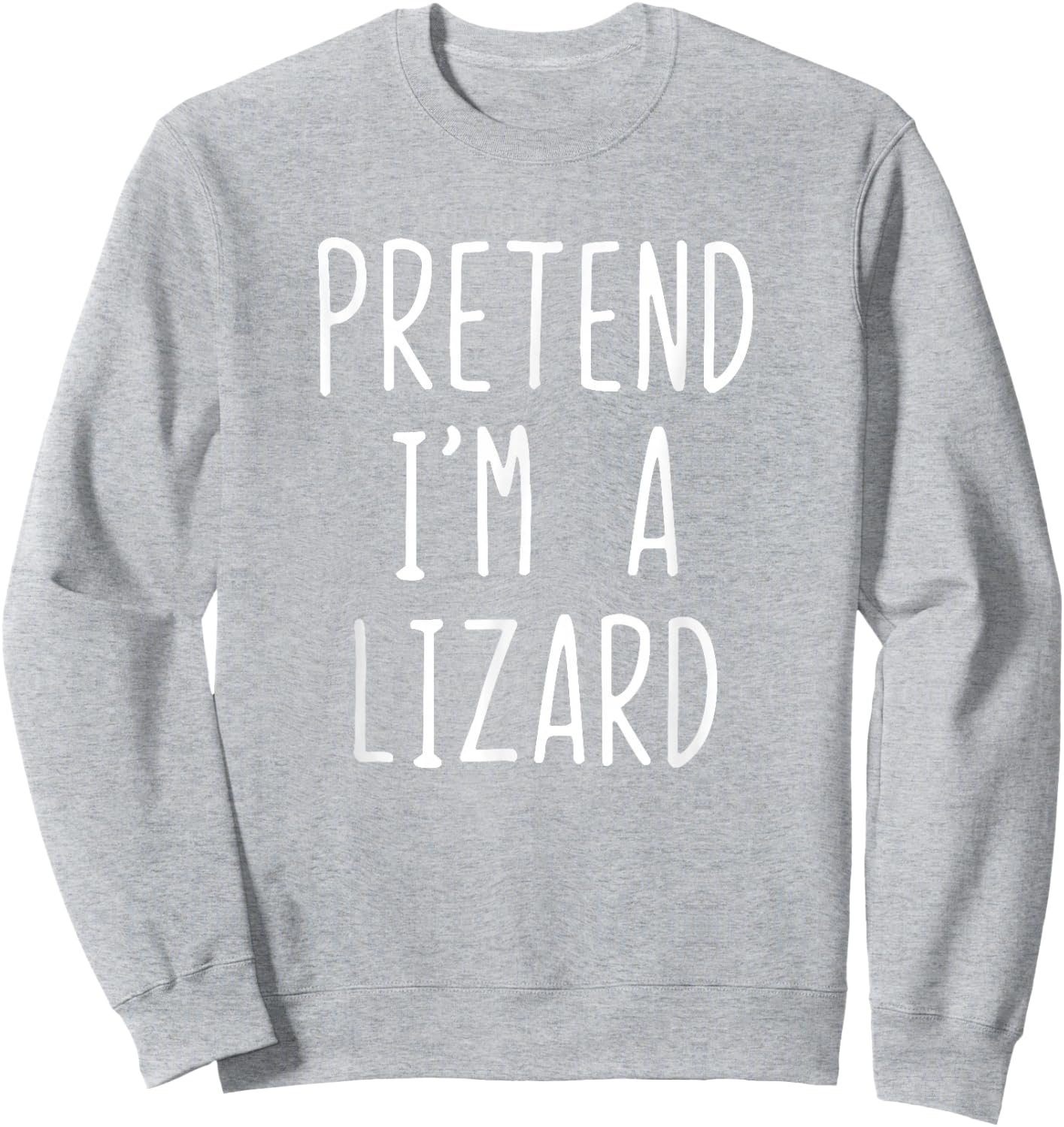 Pretend I'm Lizard Costume Halloween Funny Lazy Adult Kids Sweatshirt - Sweatshirt | Ash