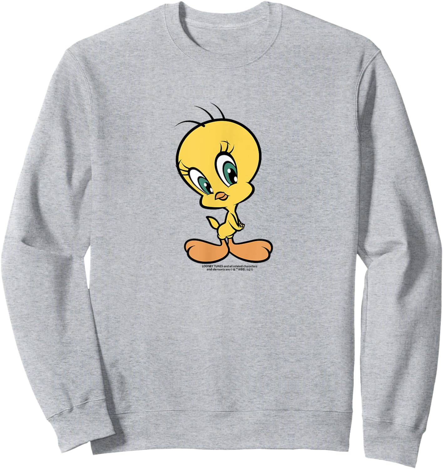 Looney Tunes Tweety Bird Cute Portrait Folded Hands Sweatshirt - Sweatshirt | Ash