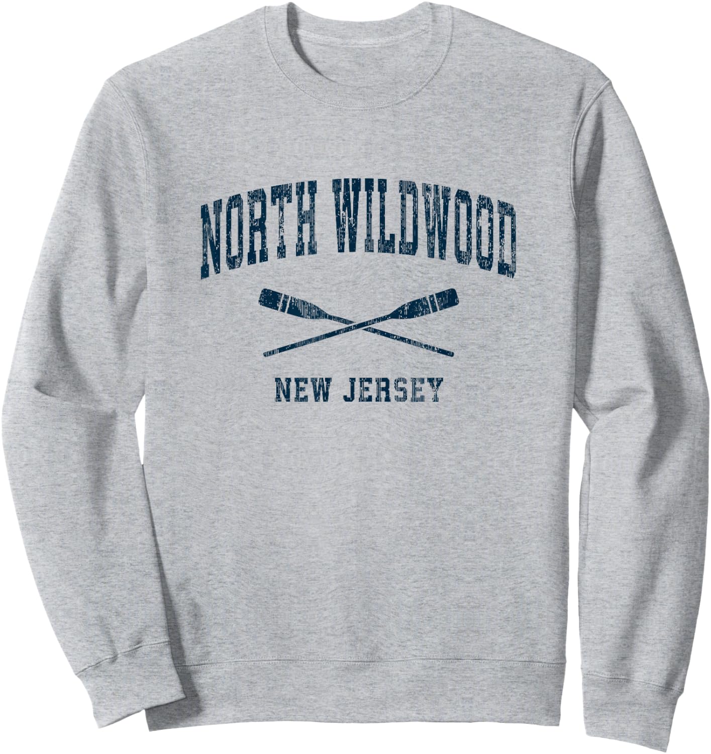 North Wildwood New Jersey Vintage Nautical Paddles Sports Oa Sweatshirt - Sweatshirt | Ash