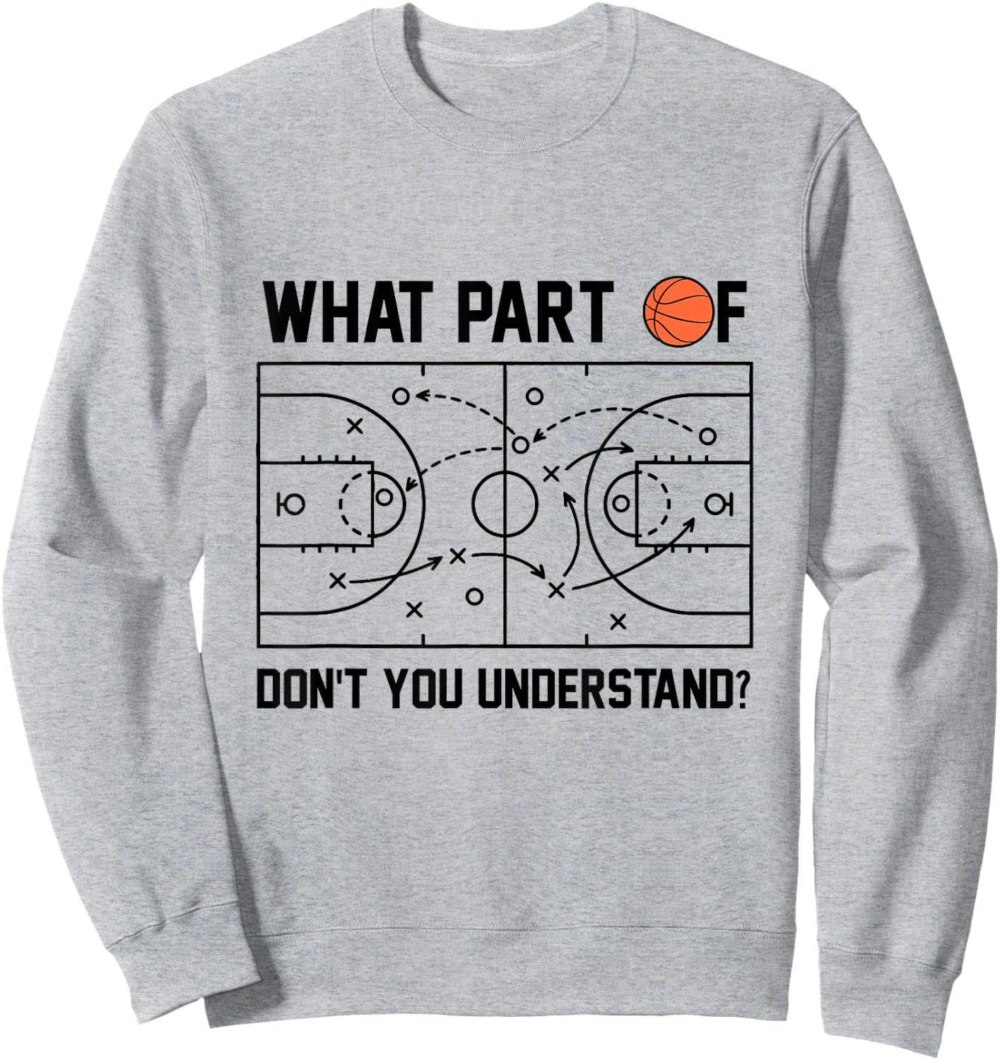 What Part Of Don't You Understand Basketball Coach Tactic Sweatshirt - Sweatshirt | Ash