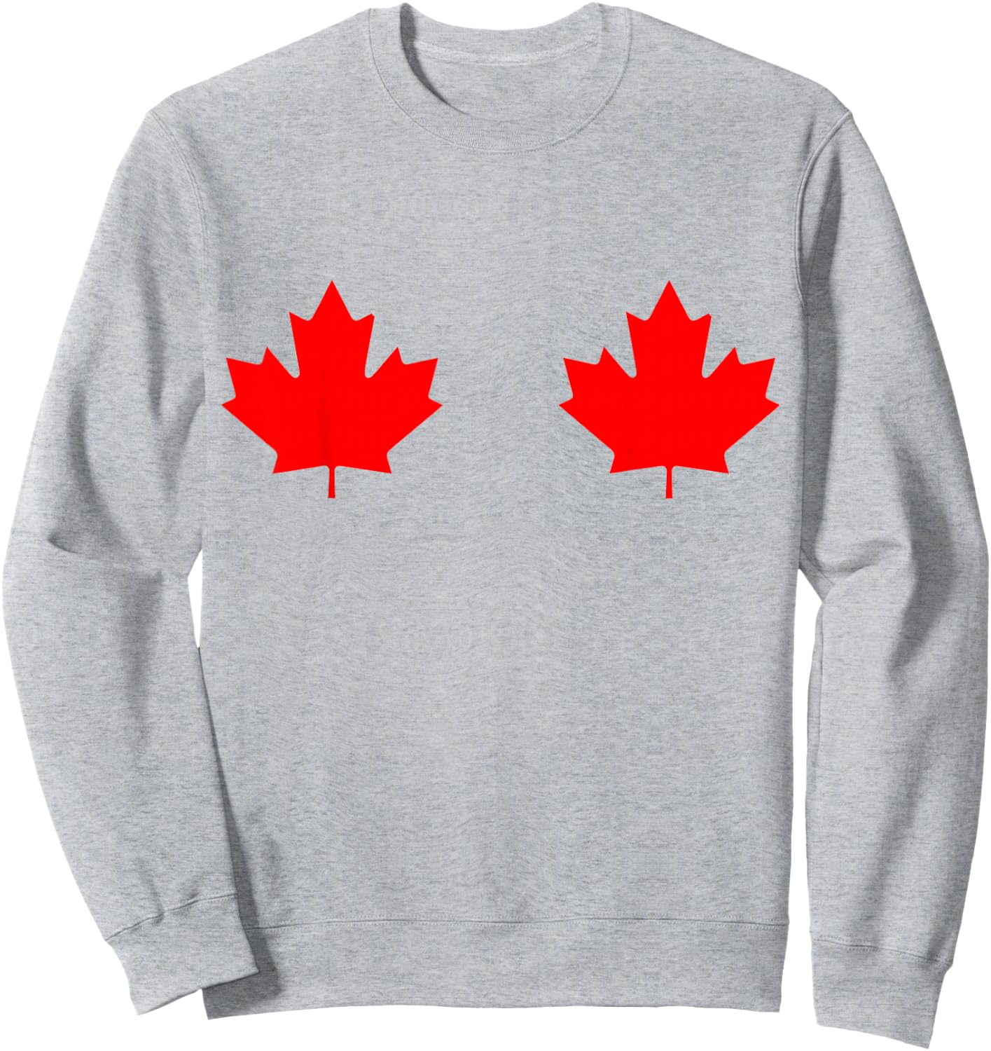 Maple Leaf Canada Day Canadian Flag Sweatshirt - Sweatshirt | Ash