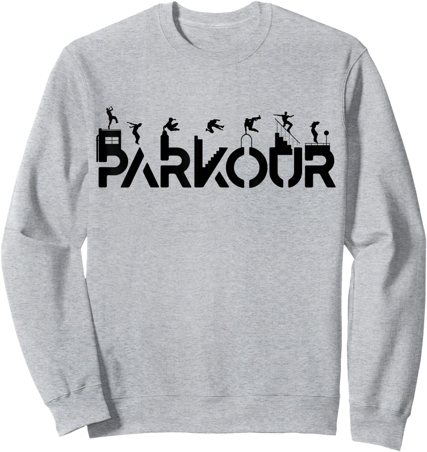Freerunning Shirt for Parkour Runner | Parkour Sweatshirt - Sweatshirt | Ash