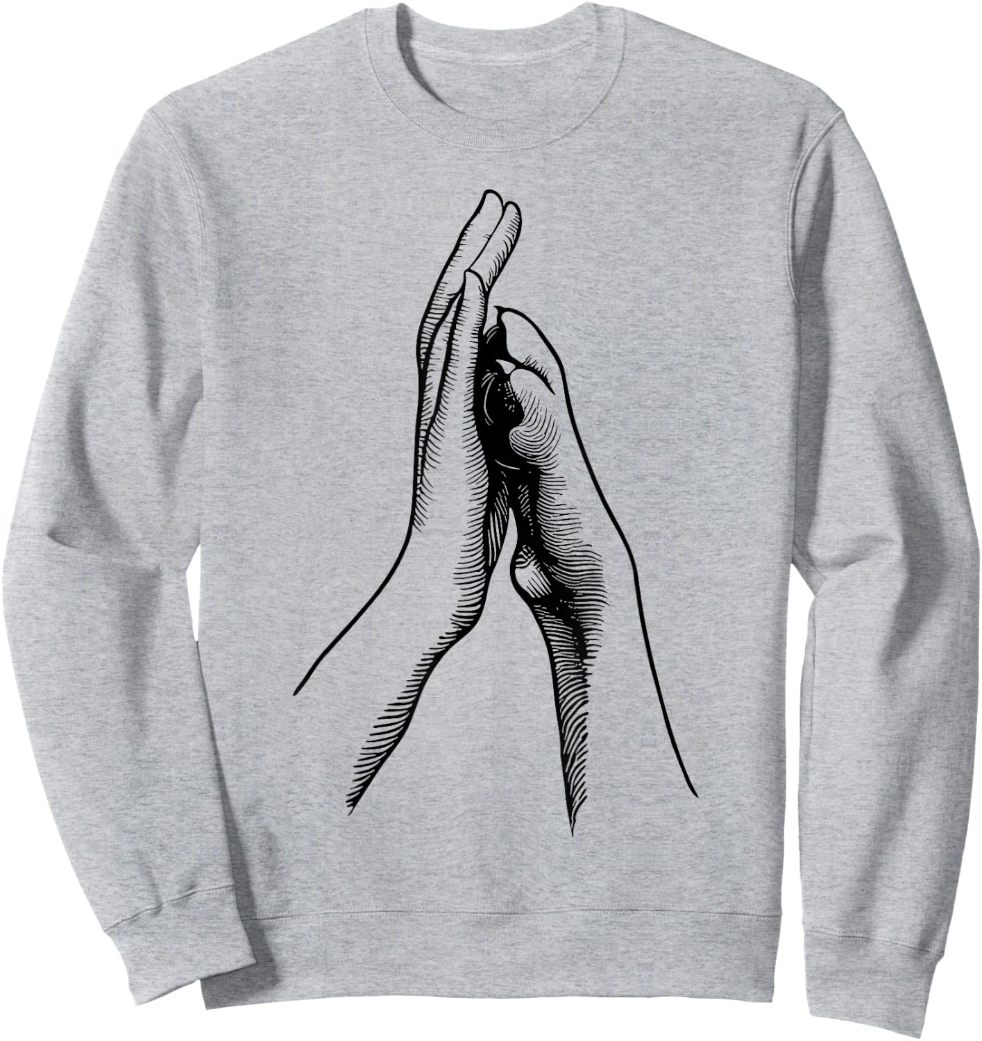 Dog Paw Human Hand High Five Sweatshirt - Sweatshirt | Ash