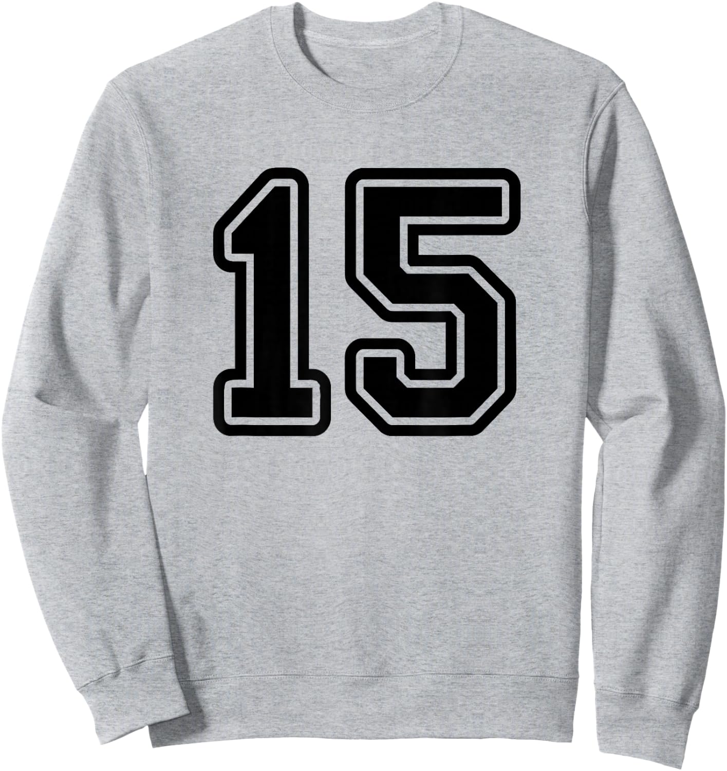 Sport Team Number #15 Sweatshirt - Sweatshirt | Ash