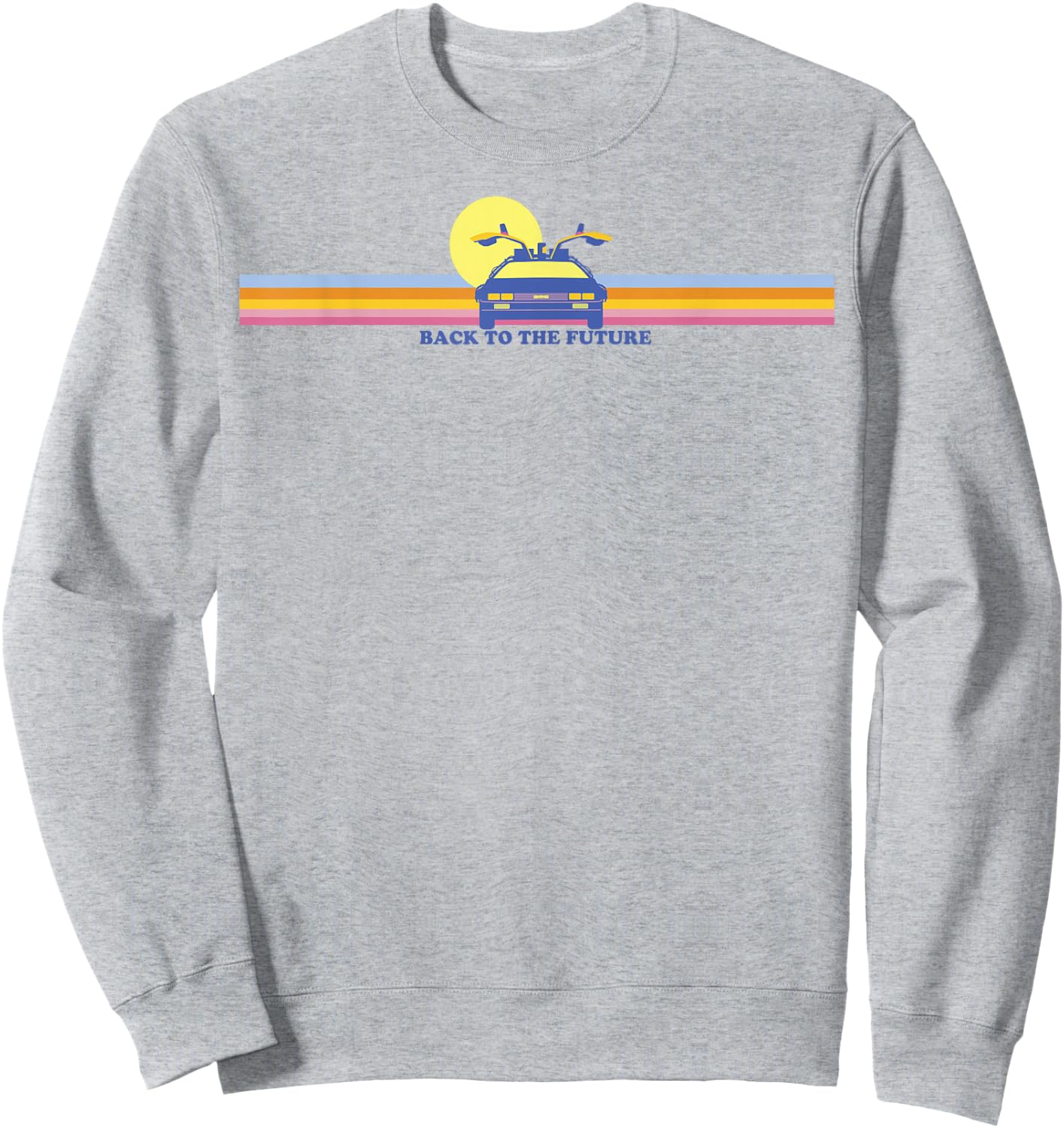 Zurück in die Zukunft, Delorean, Retro-Bruststreifen Sweatshirt - Sweatshirt | Ash