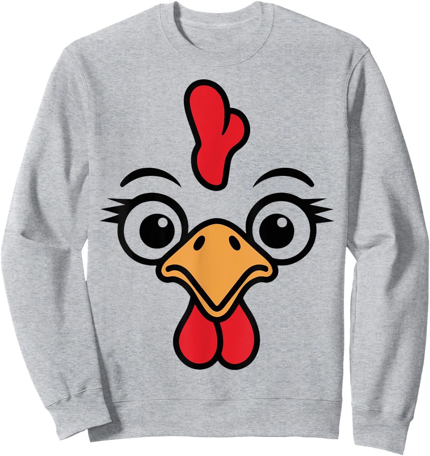 Chicken Face Sweatshirt - Sweatshirt | Ash