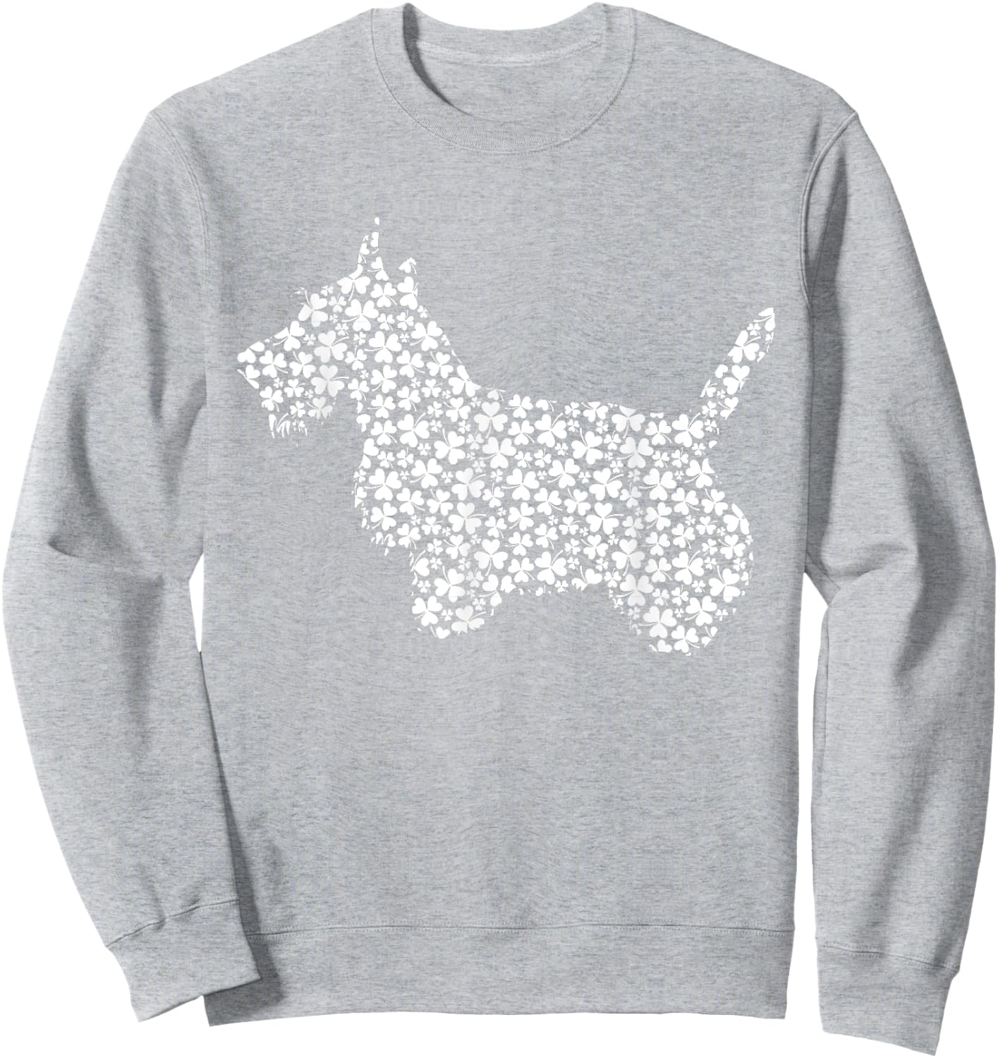Scottish Terrier Dog Cute Shamrock St Patricks Day Sweatshirt - Sweatshirt | Ash