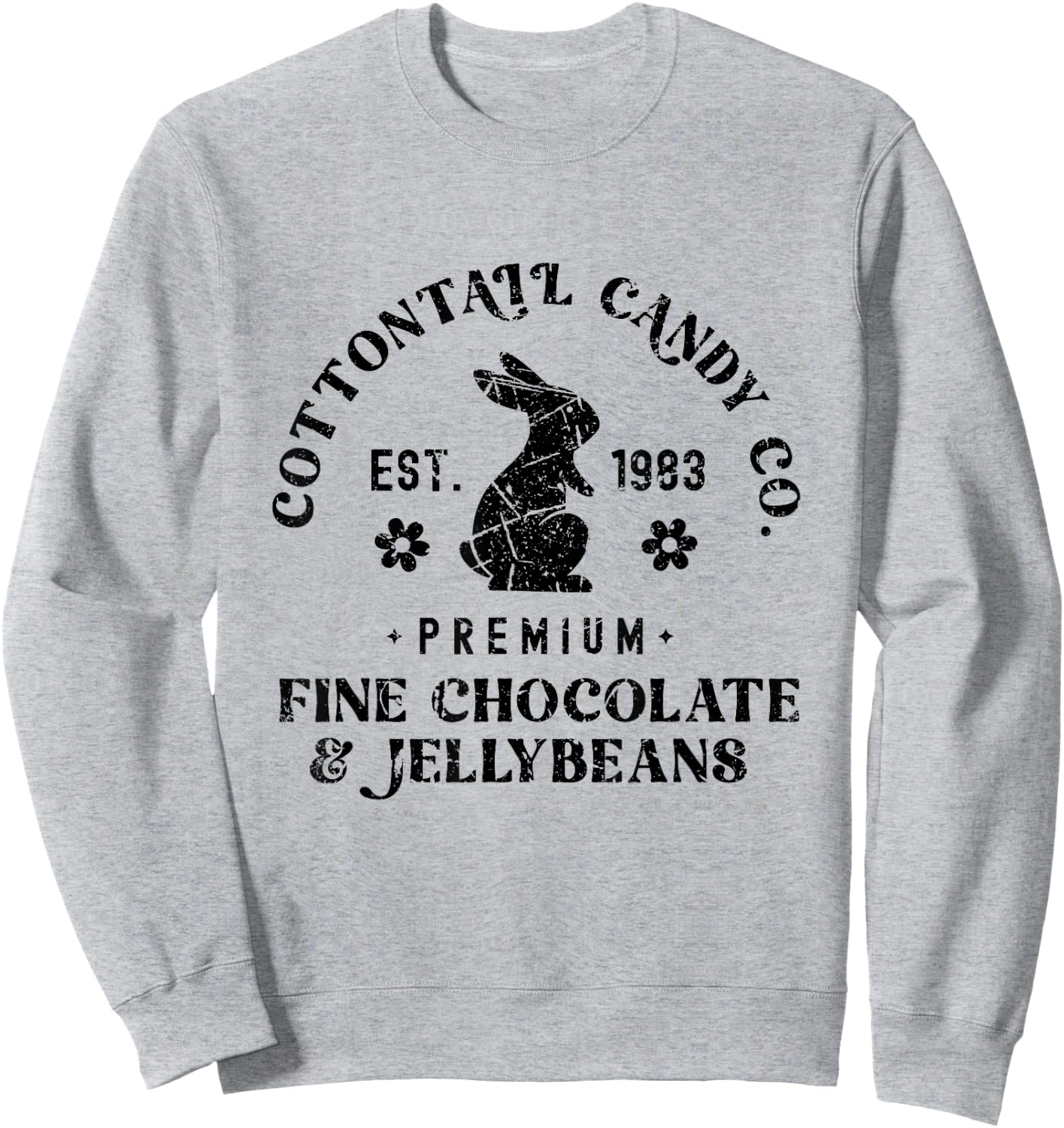 Cotton Tale Candy Co. Vintage Funny Springtime Easter Sweatshirt - Sweatshirt | Ash