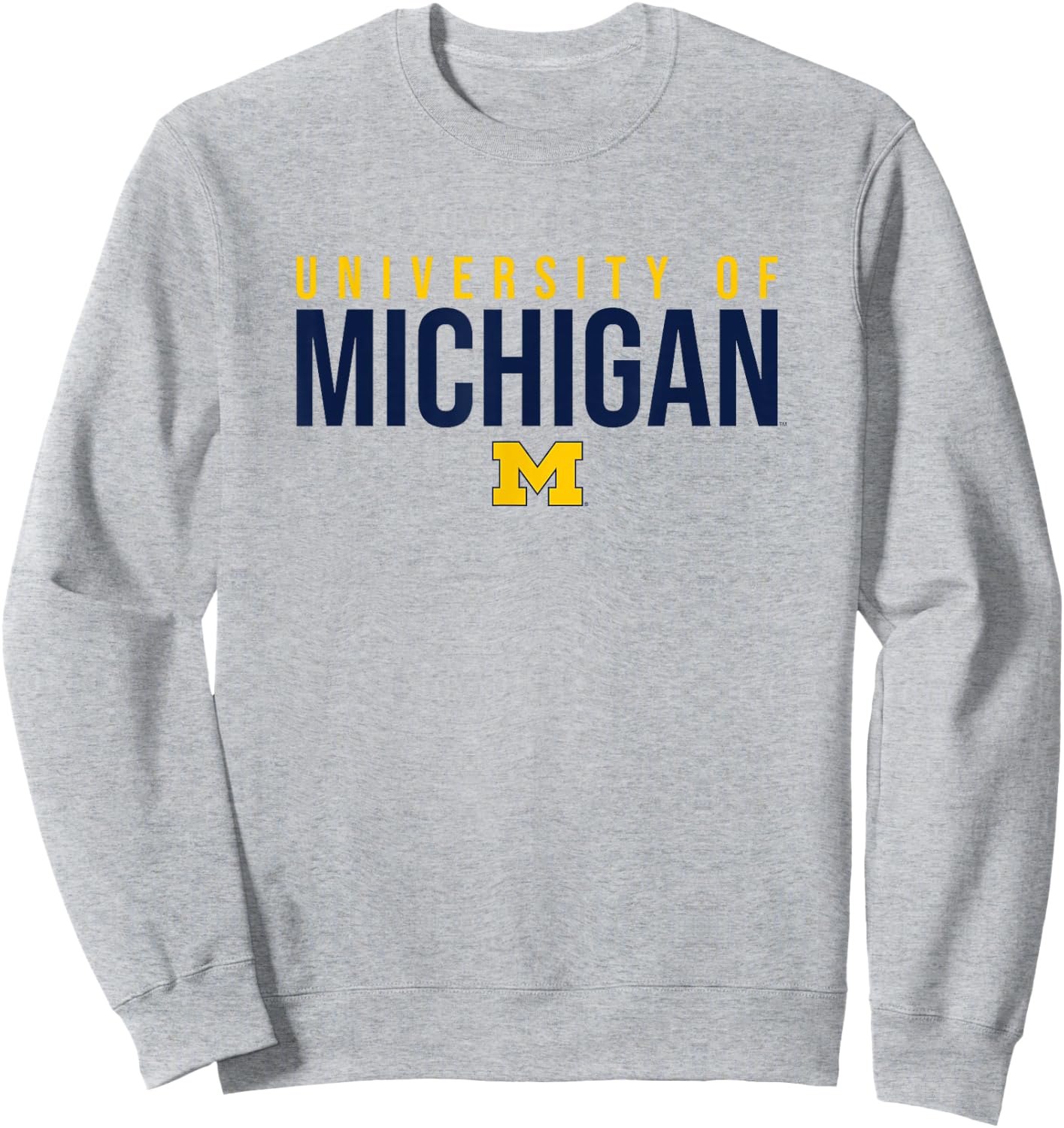 University of Michigan Wolverines Stacked Sweatshirt - Sweatshirt | Ash