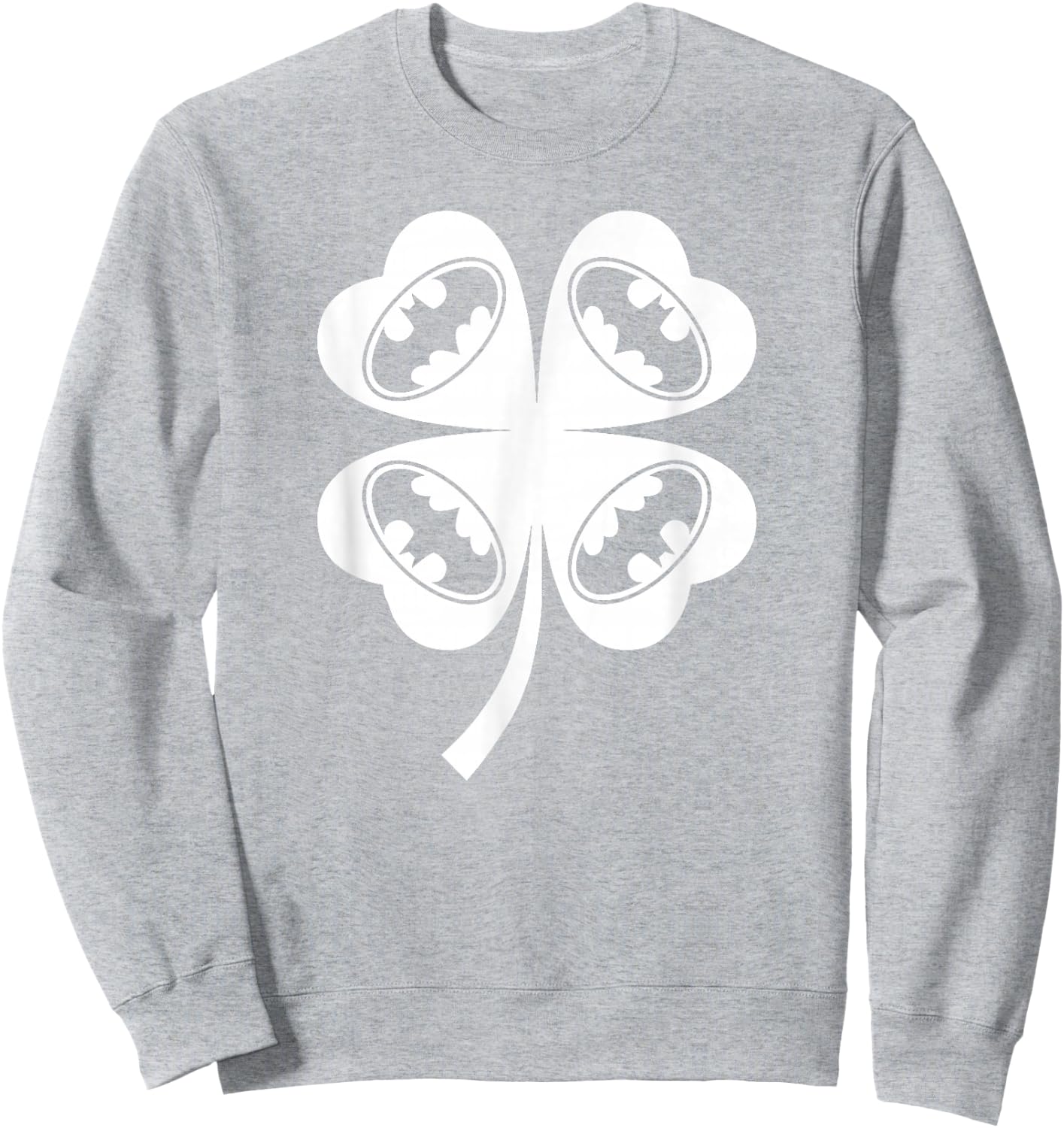 Batman Bat Clover St. Patrick's Day Sweatshirt - Sweatshirt | Ash