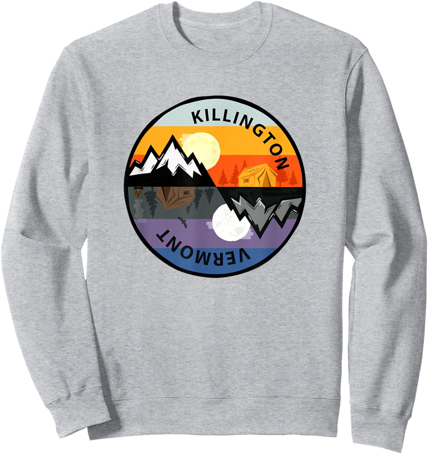 Retro Vintage Killington, Vermont Souvenir Sweatshirt - Sweatshirt | Ash