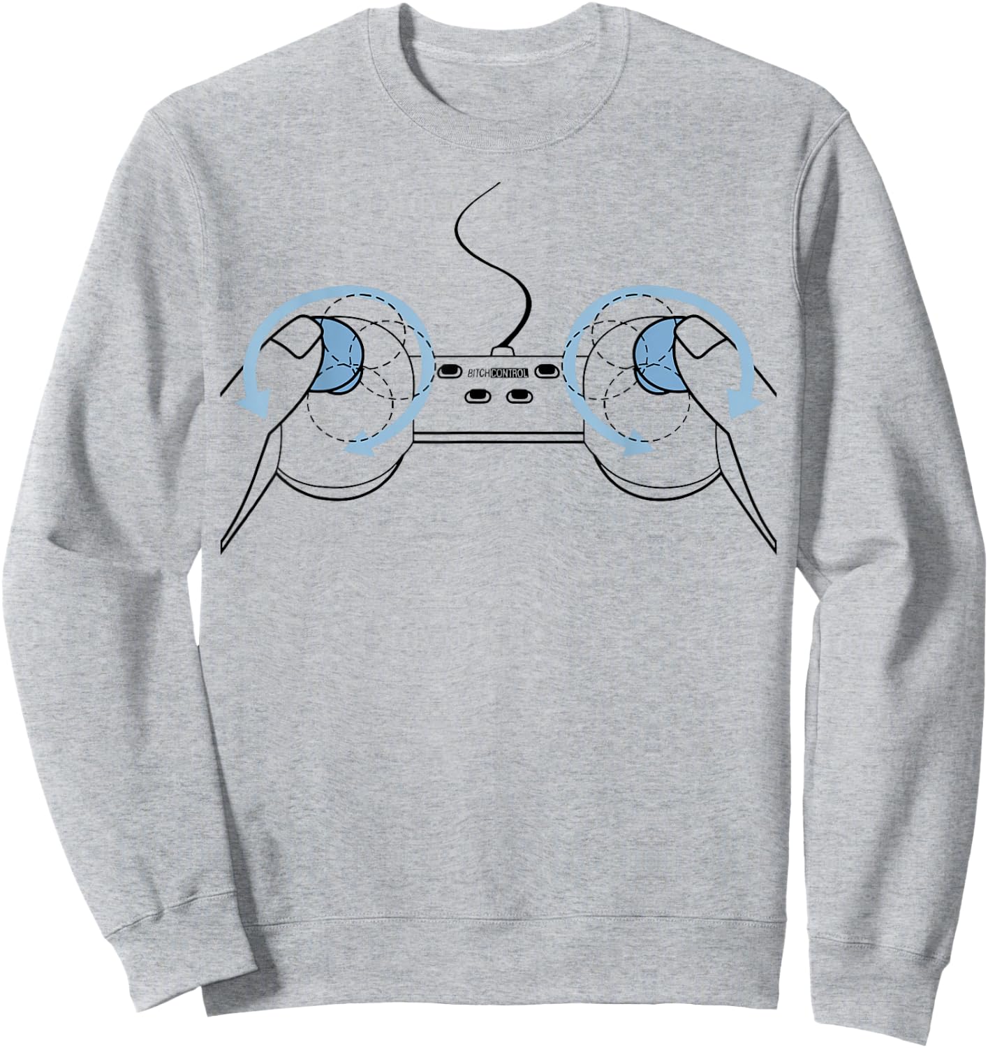 Ladies Funny Chest Joystick , white, S Sweatshirt - Sweatshirt | Ash