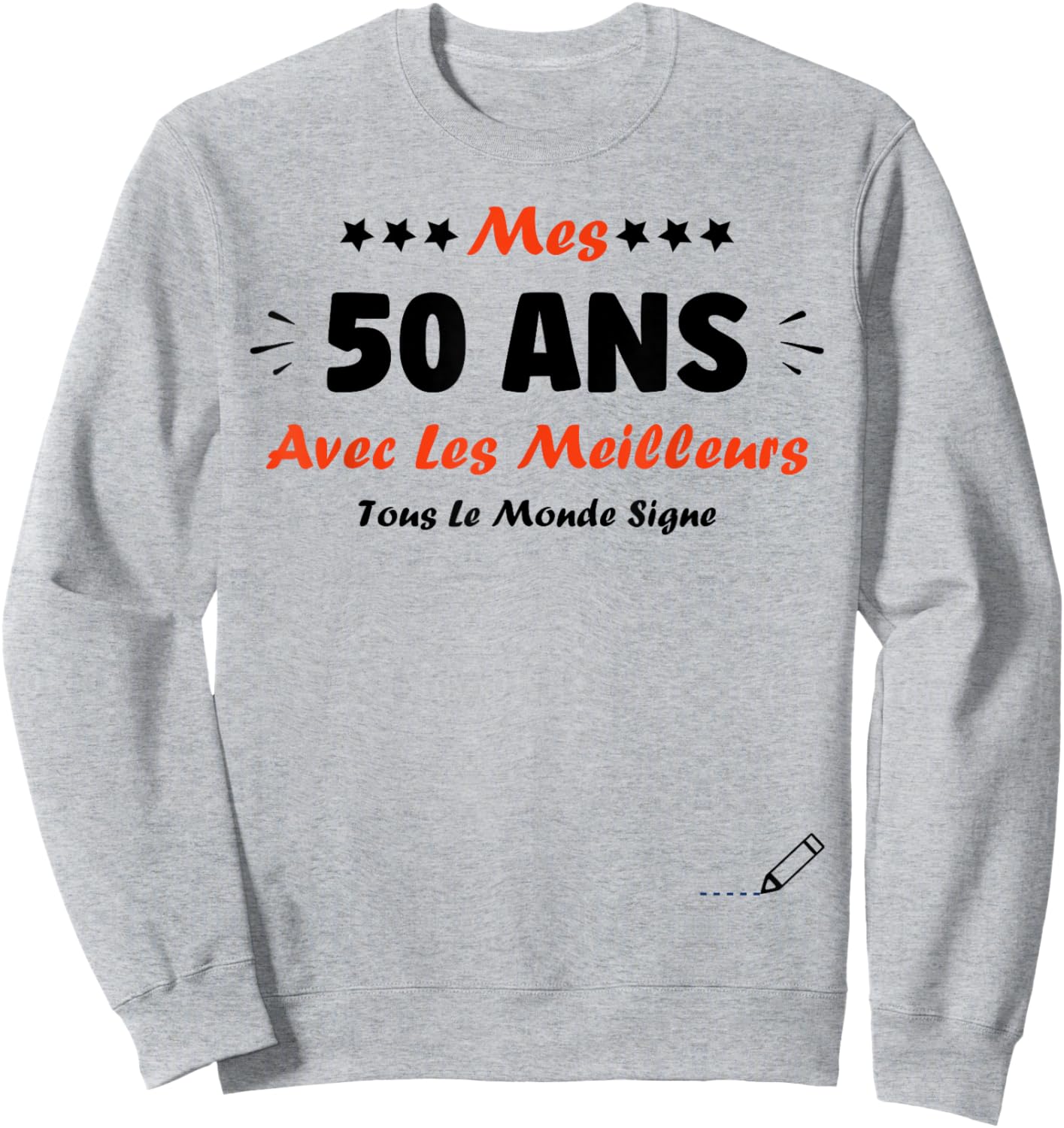 Humour 50 Years to Sign Birthday 50 Years Signature , white Sweatshirt - Sweatshirt | Ash