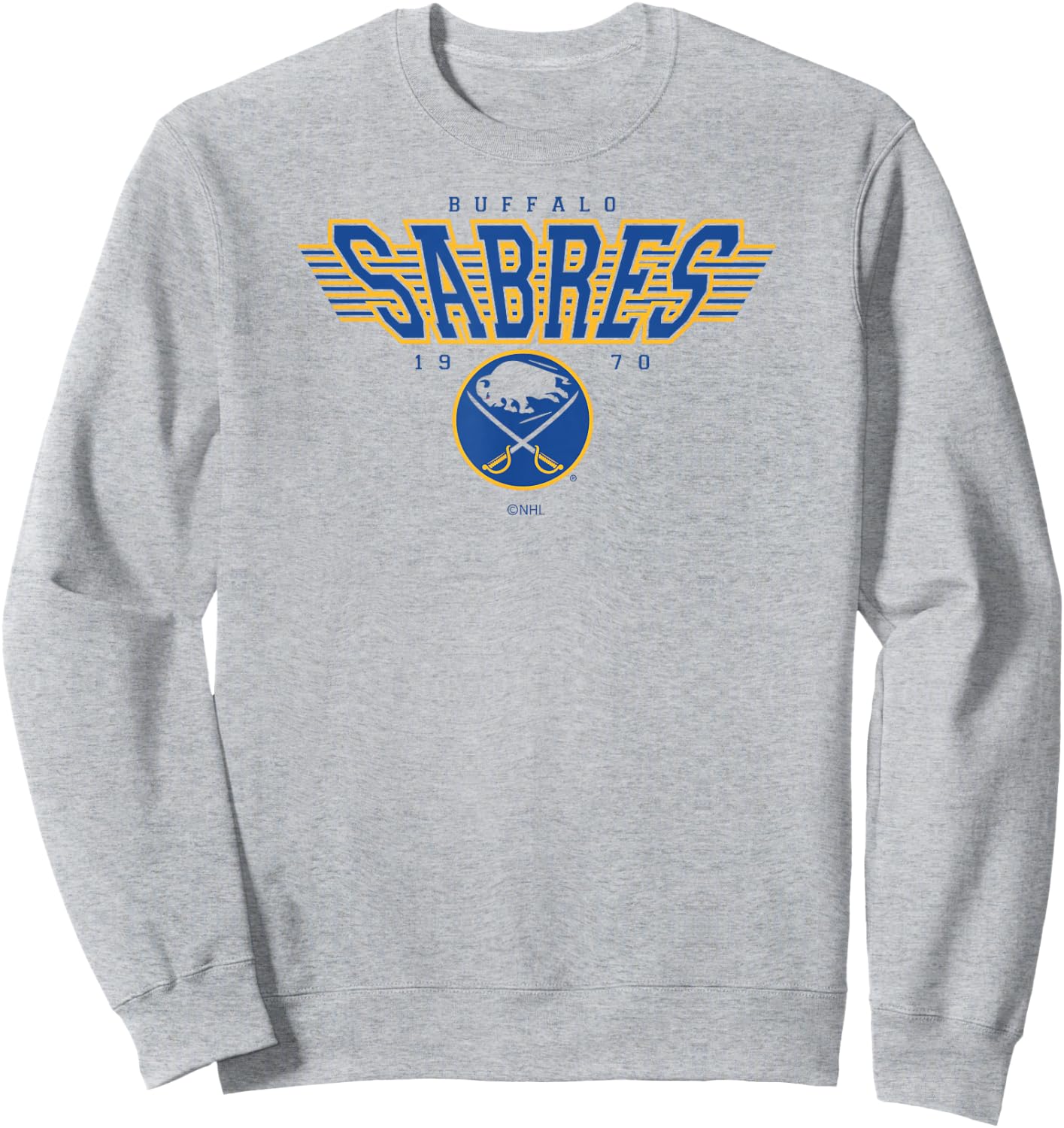Buffalo Sabres Laser White Officially Licensed Sweatshirt - Sweatshirt | Ash