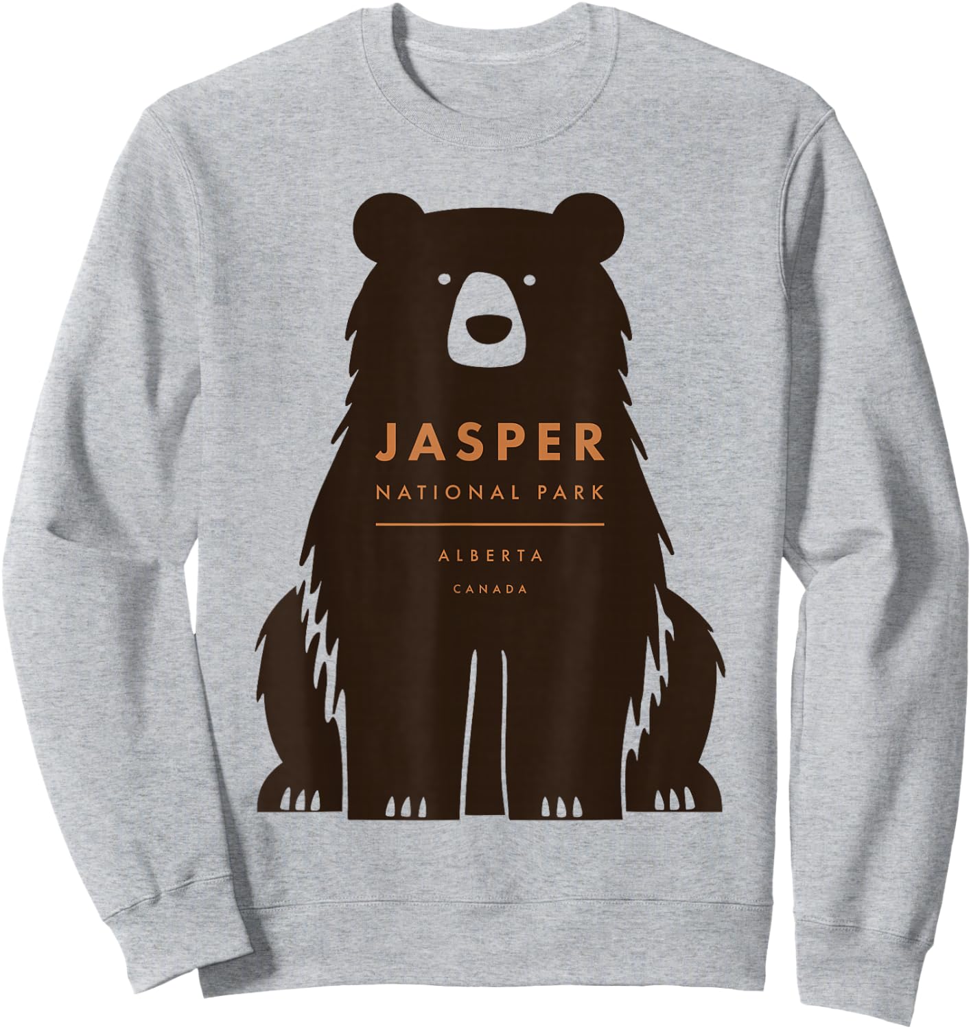 Jasper National Park Alberta Canada Retro Vintage Bear Sweatshirt - Sweatshirt | Ash